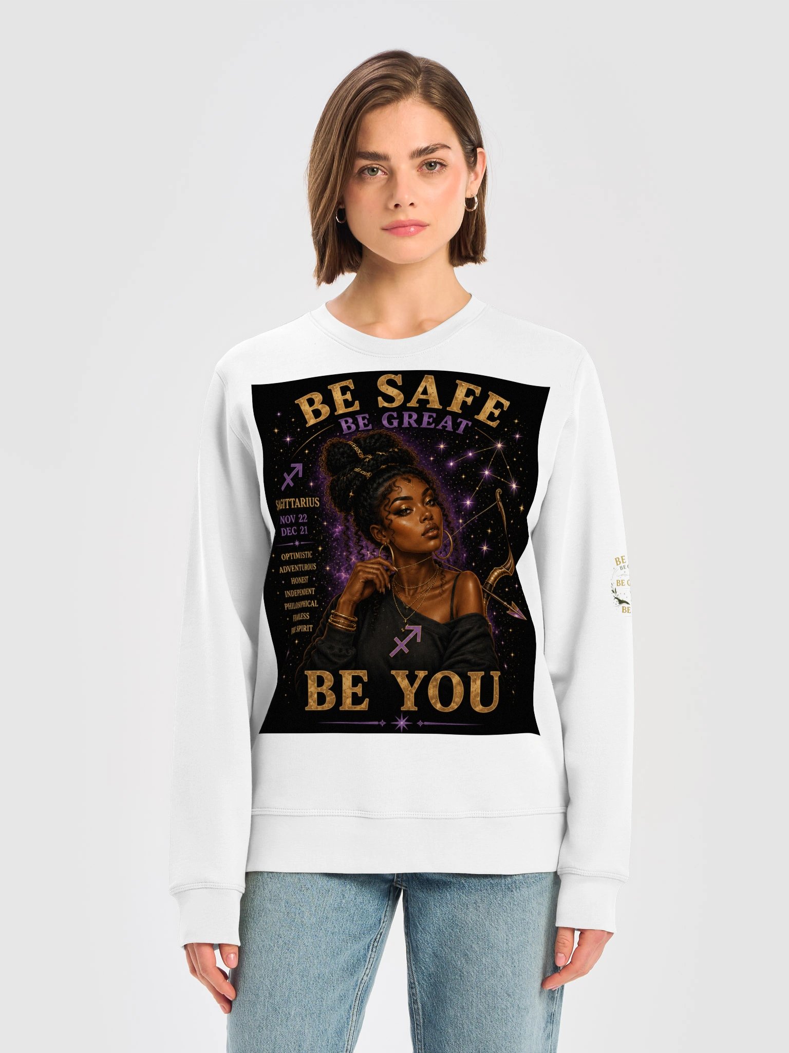 Sagittarius For the adventurers. Optimistic. Honest. Fearless. Sagittarius is always chasing the next horizon. 🏹 Be Safe. Be Great. Be You. product image (13)
