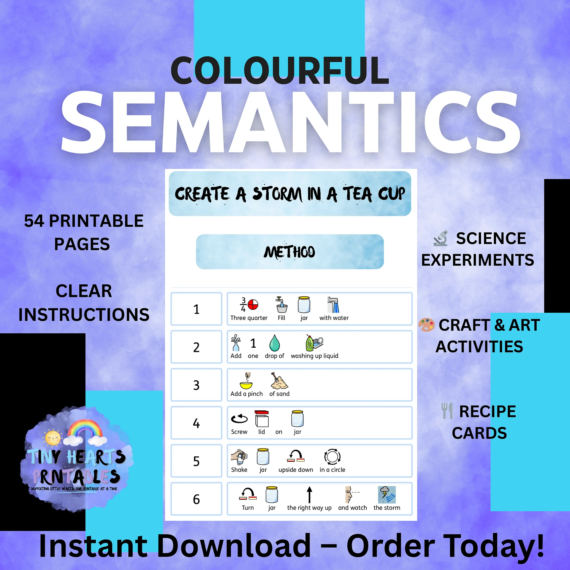 Colourful Semantics Recipes & Experiments Poster Bundle | 12 Visual Safety Rules for Kids | SEN, EYFS, Classroom, PSHE, Mental Health product image (3)