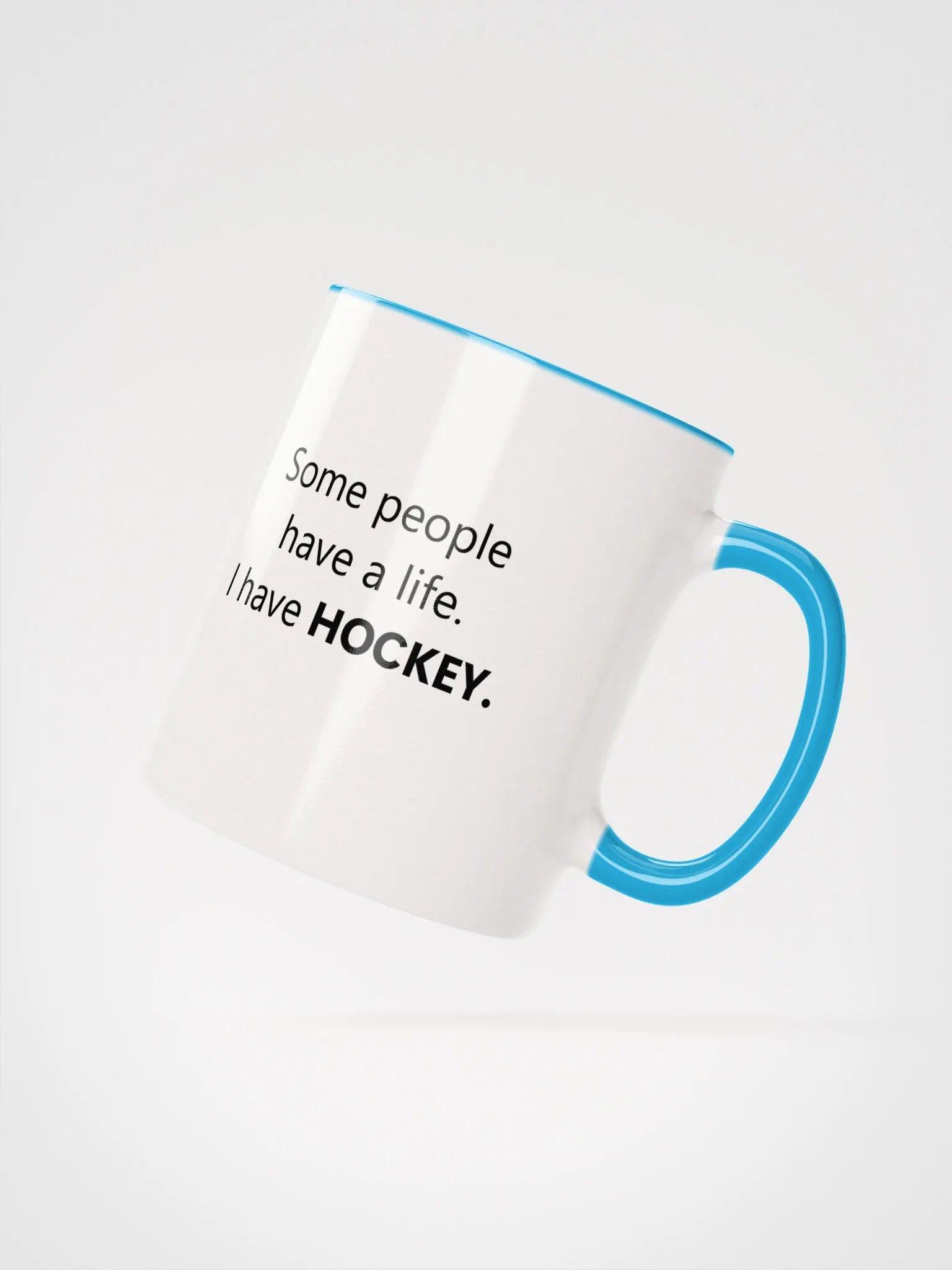 Light blue hockey life mug product image (3)