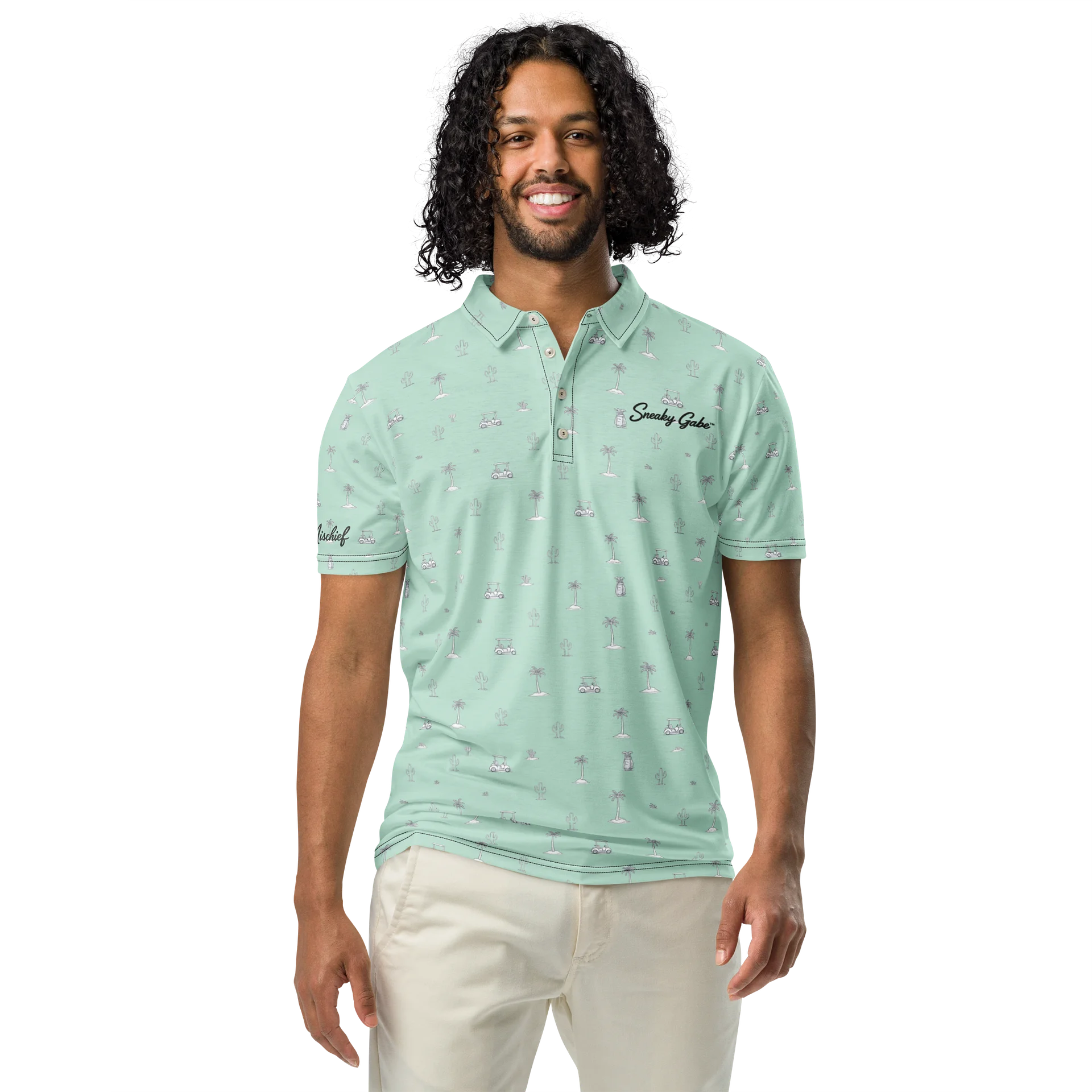 NEW Sneaky Golf™ Minty Fresh Desert Polo product image (1)