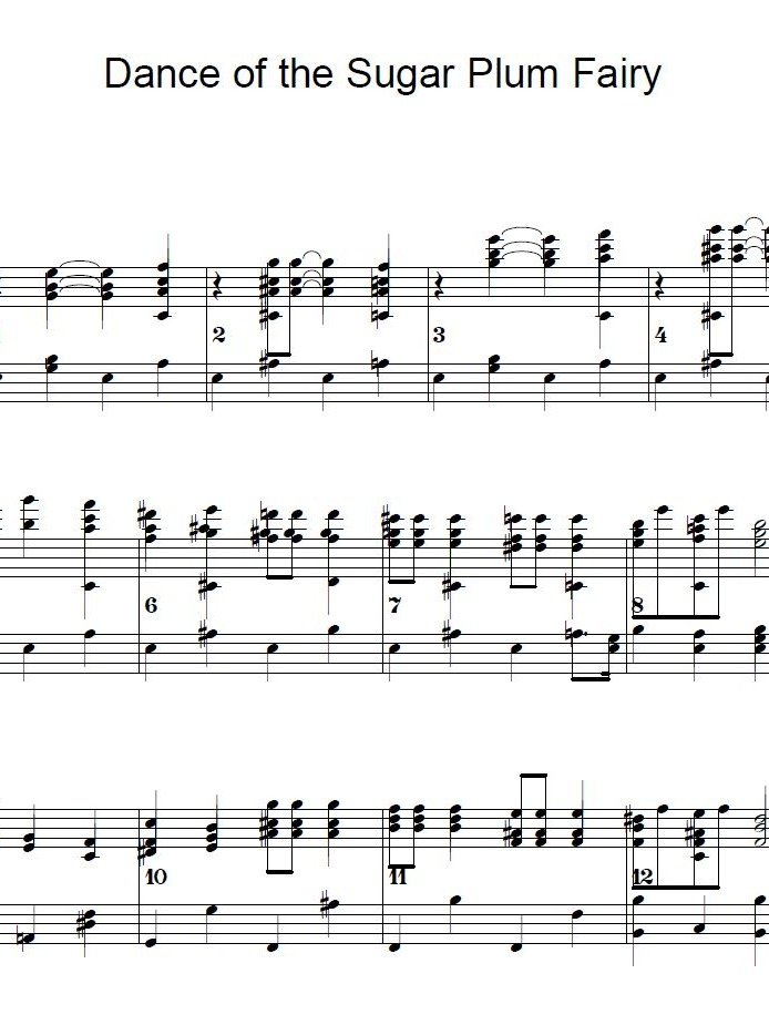 Dance of the Sugar Plum Fairy - Christmas - Piano sheet music product image (1)