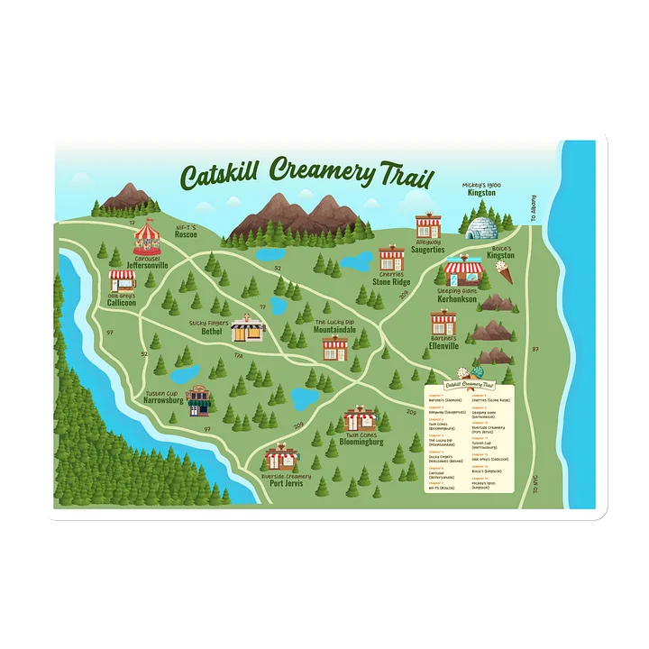 Catskill Creamery Trail Die-Cut Color Magnet product image (2)