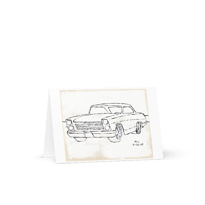 White Car #2 2003 Greeting Card product image (2)