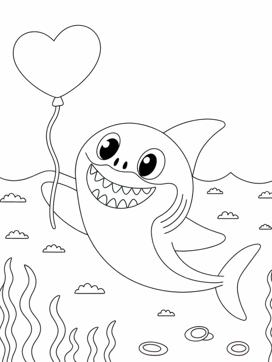 20 Adorable Shark Coloring Pages for Kids & Adults – Fun Ocean Adventure product image (2)