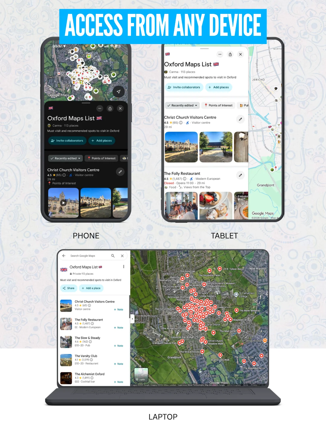 Oxford Cheat Sheet + Free Google Maps List (100+ LOCATIONS) product image (5)