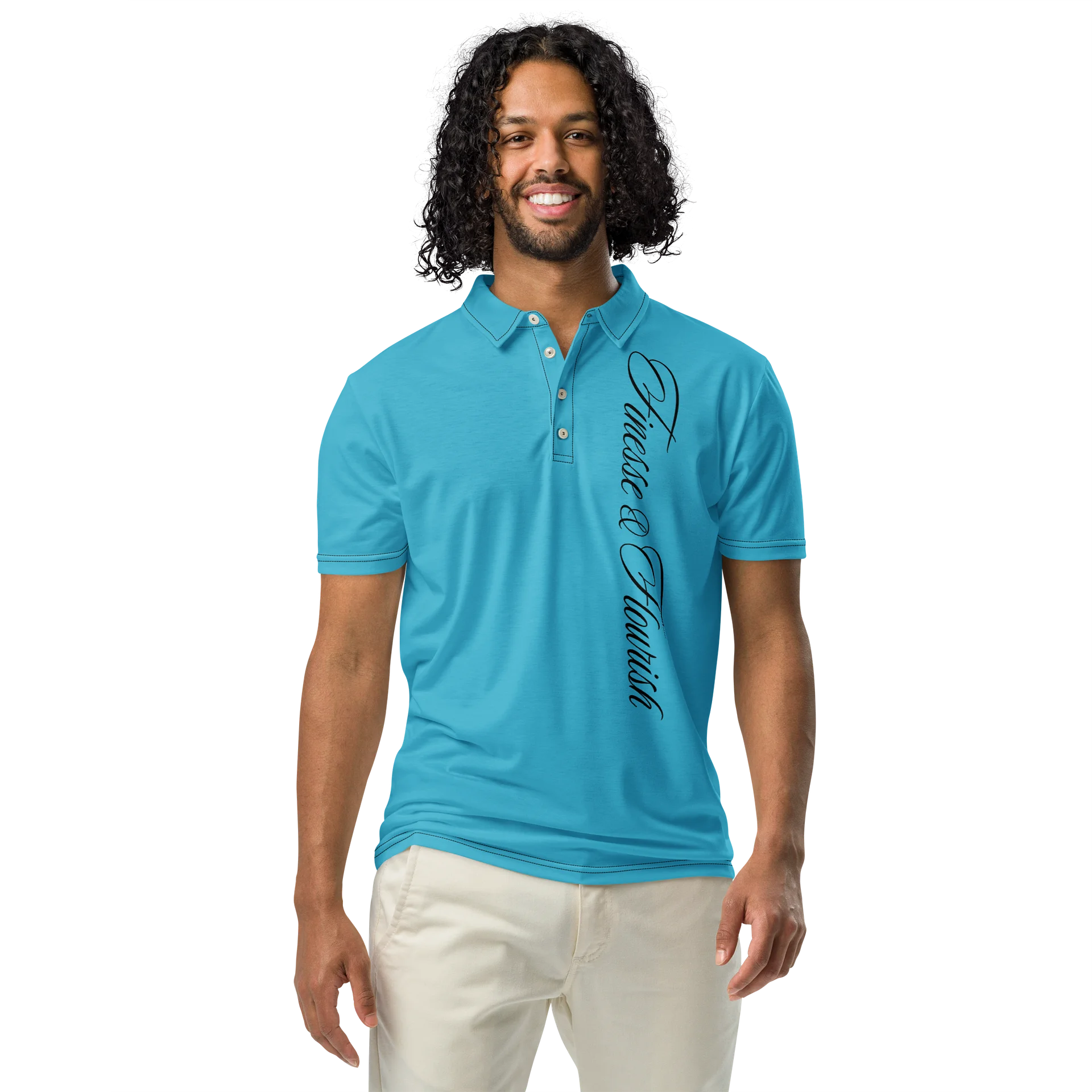 F&F Left Script Slim Fit Polo Shirt (AQ) product image (3)