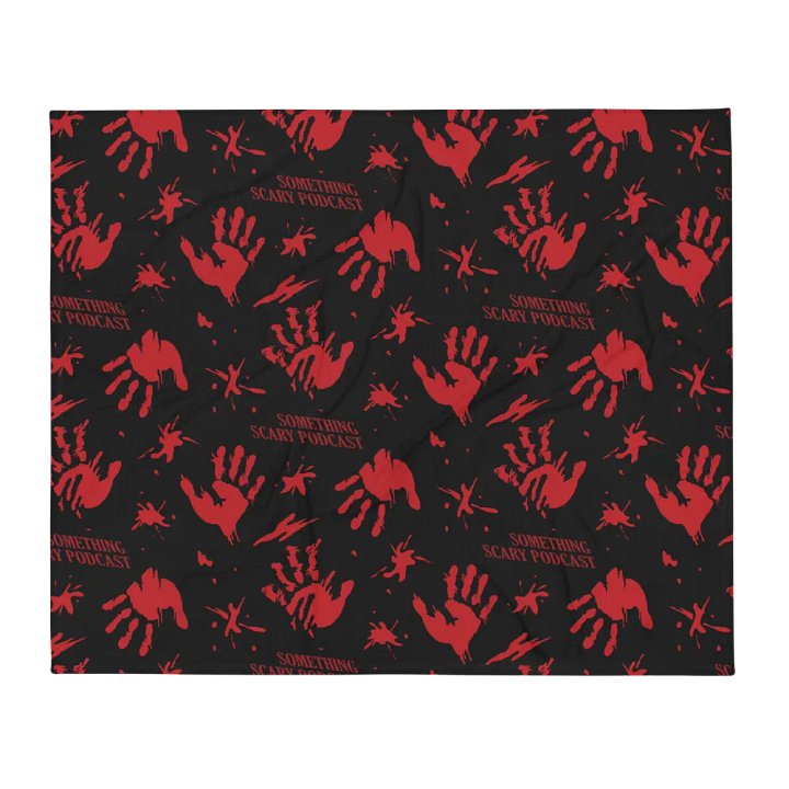 Something Scary Throw Blanket - red-on-black product image (1)