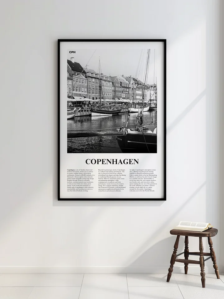 Copenhagen 03 Newspaper Poster | Framed product image (2)
