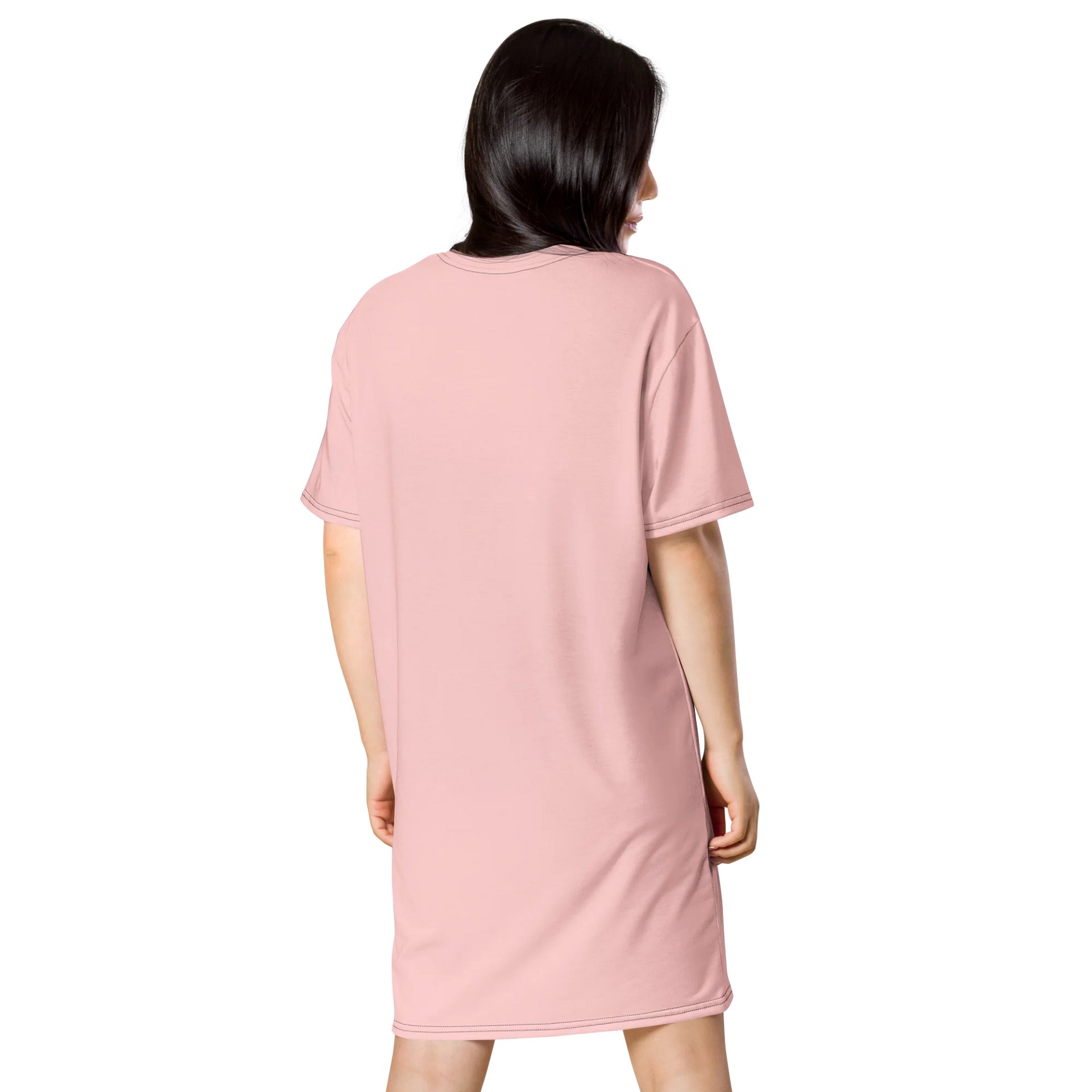 Cosmos Pink Oversized T-Shirt Dress | Stretchy Fabric | Casual or Formal Style | Sizes 2XS-6XL | Exclusive Design product image (2)