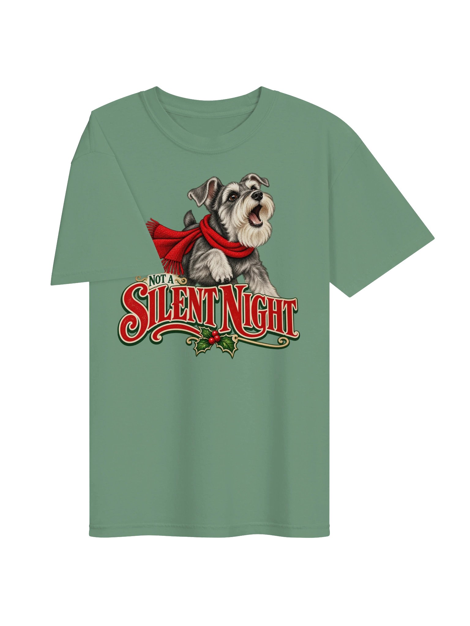 Not A Silent Night | Schnauzer Christmas T-Shirt product image (16)