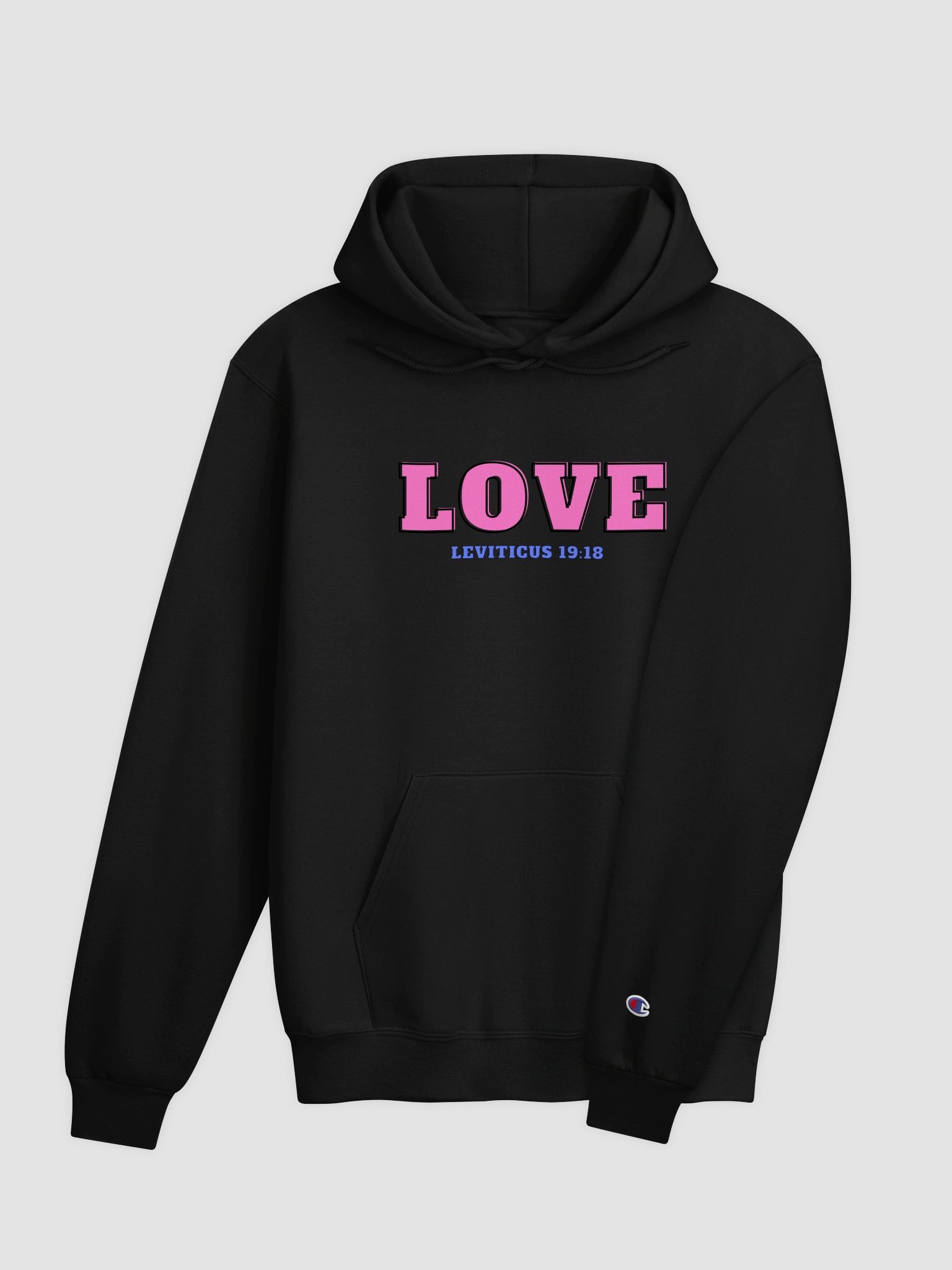 Pink "Love" Your Neighbor Heavyweight Cozy Hoodie product image (4)