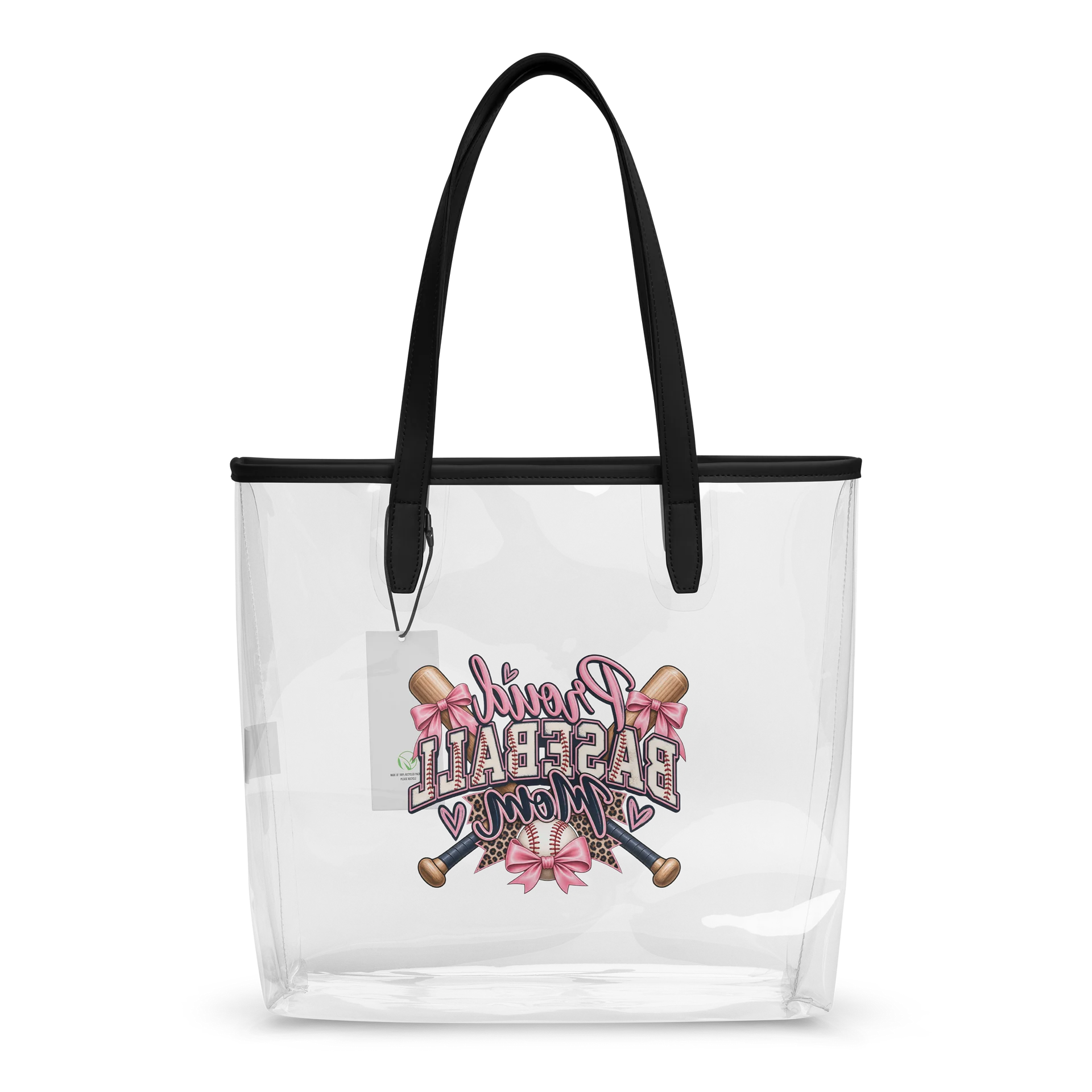 Proud Baseball Mom Clear Tote | Baseball Game Day Bag product image (2)