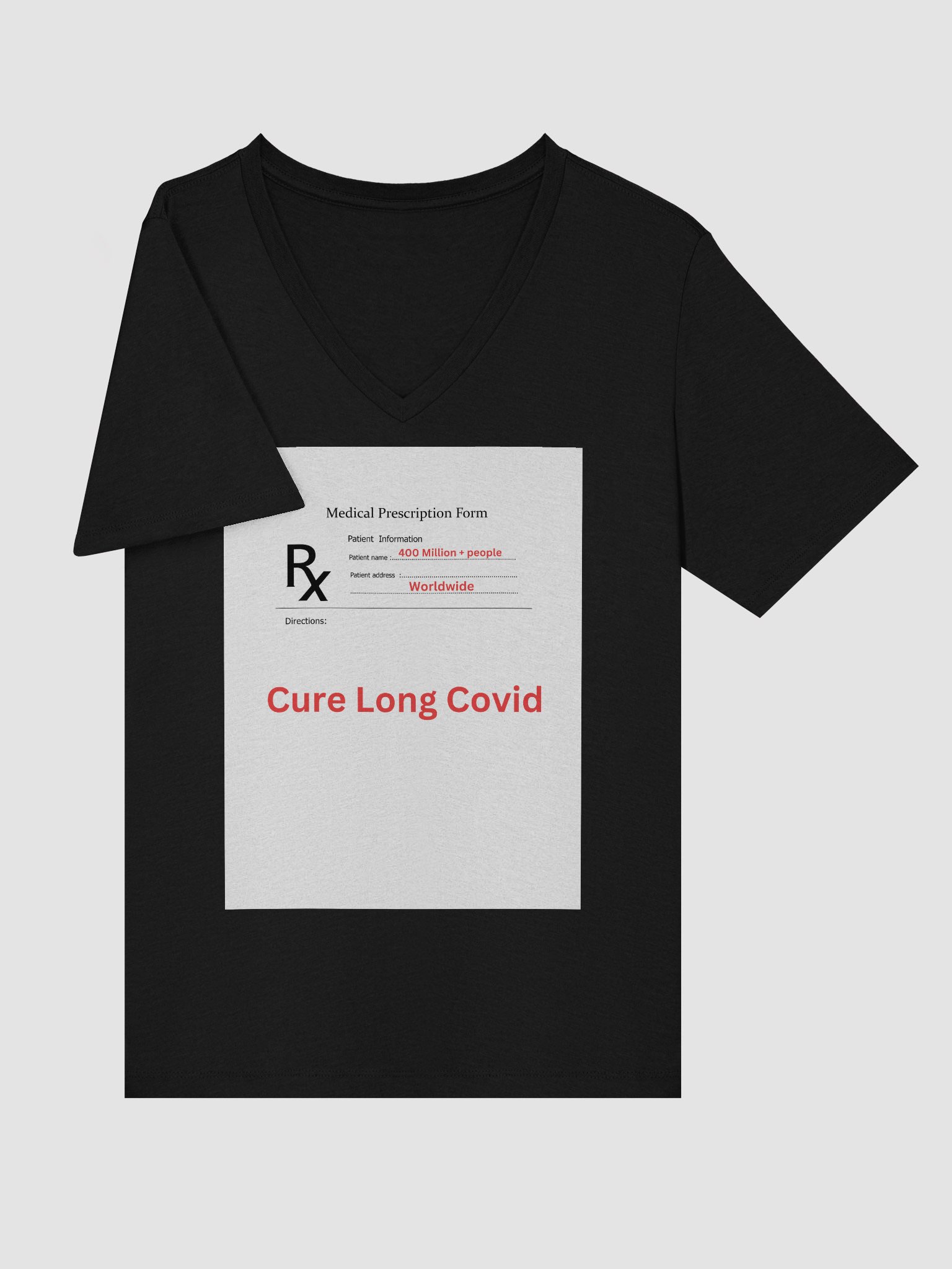 Cure Long Covid RX Relaxed V-Neck Tee product image (23)