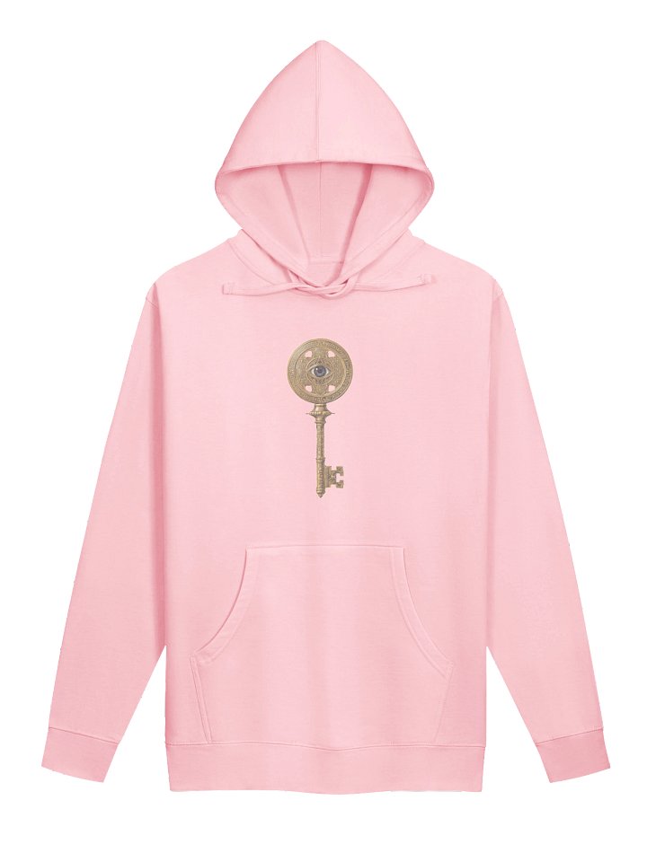 The Gatekeeper’s Key – Light Pink Horizon Edition (Front & Back Print) | Unisex Midweight Hoodie product image (1)