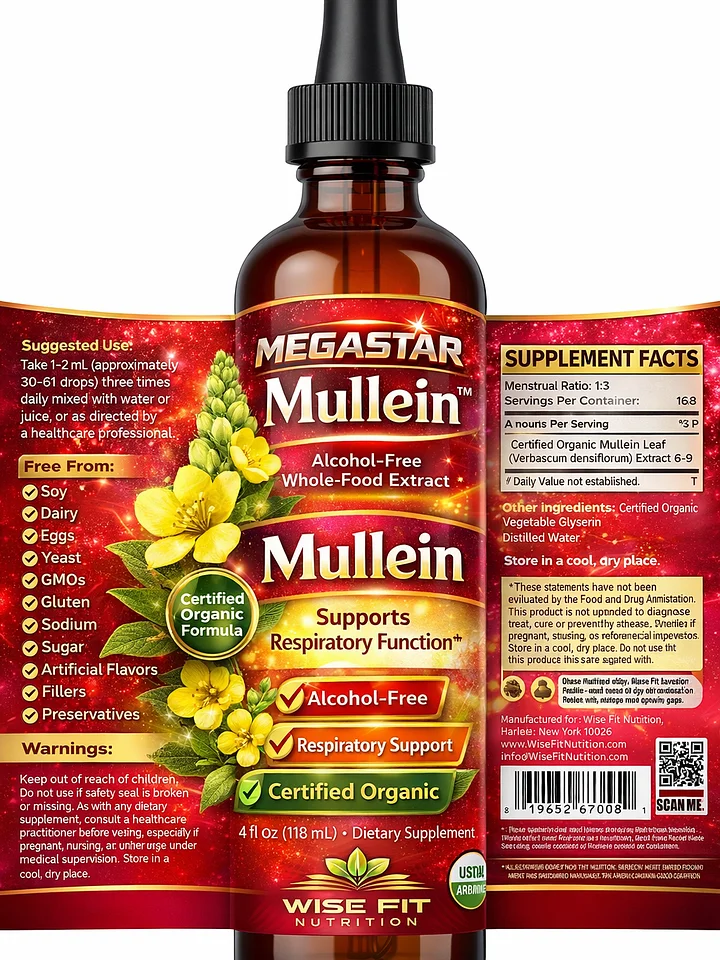 🌿 MegaStar Mullein™ (MULLEIN) by Wise Fit Nutrition product image (1)