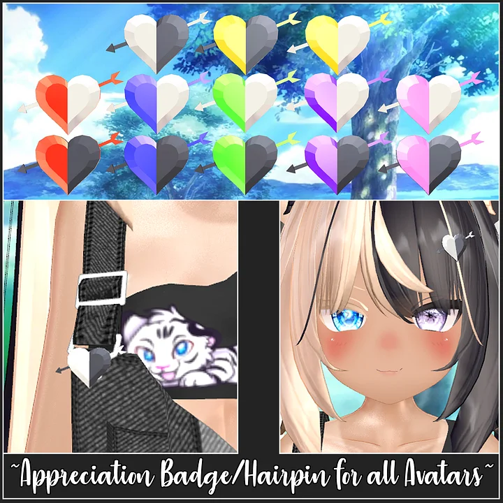Heart Badge/Hairpin for All Avatars product image (1)