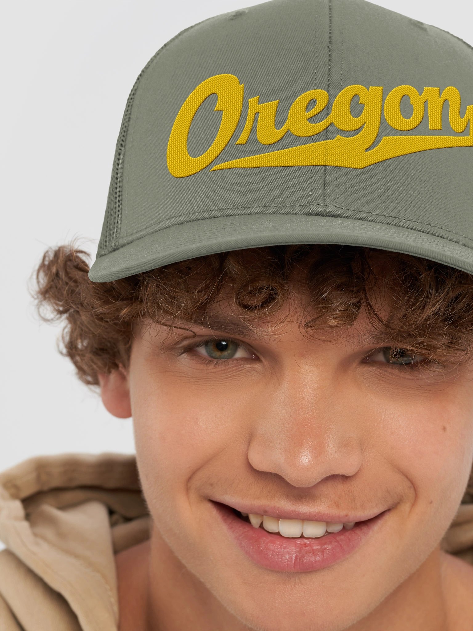 Oregon Embroidered Trucker Hat | Premium Mesh Snapback product image (53)