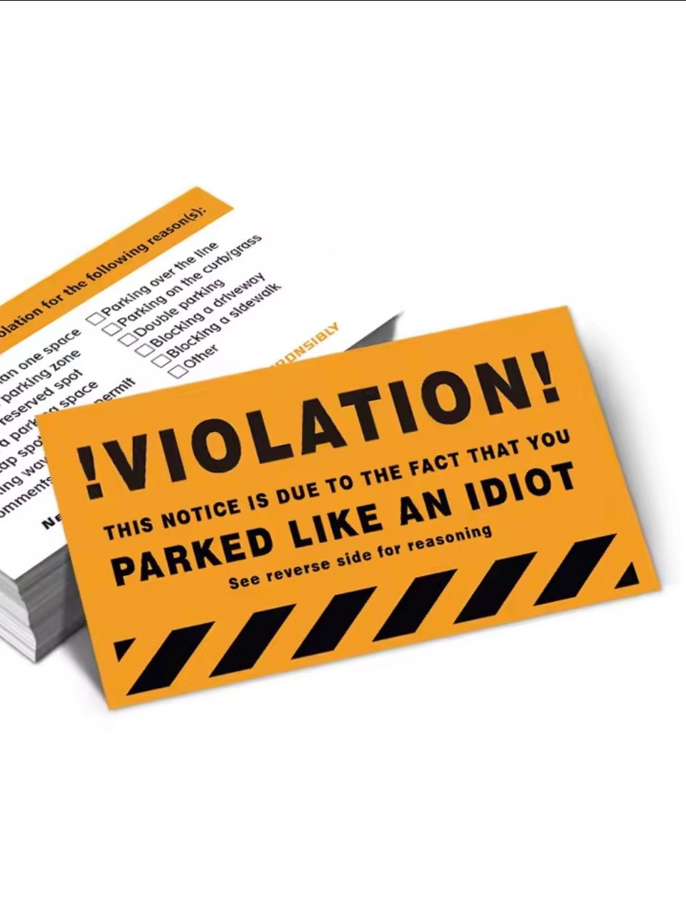 Humourous Parking Violation Cards 3.5 x 2 inch Prank Funny Cards Fake Ticket Mini Portable Prank Props 50pcs product image (1)