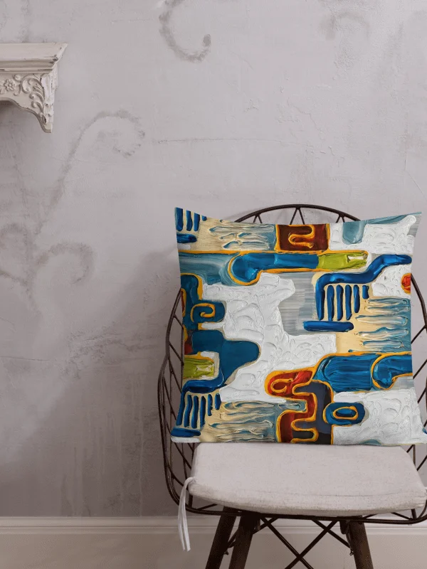 Combing the Clouds Abstract Painted Premium Accent Pillow product image (3)