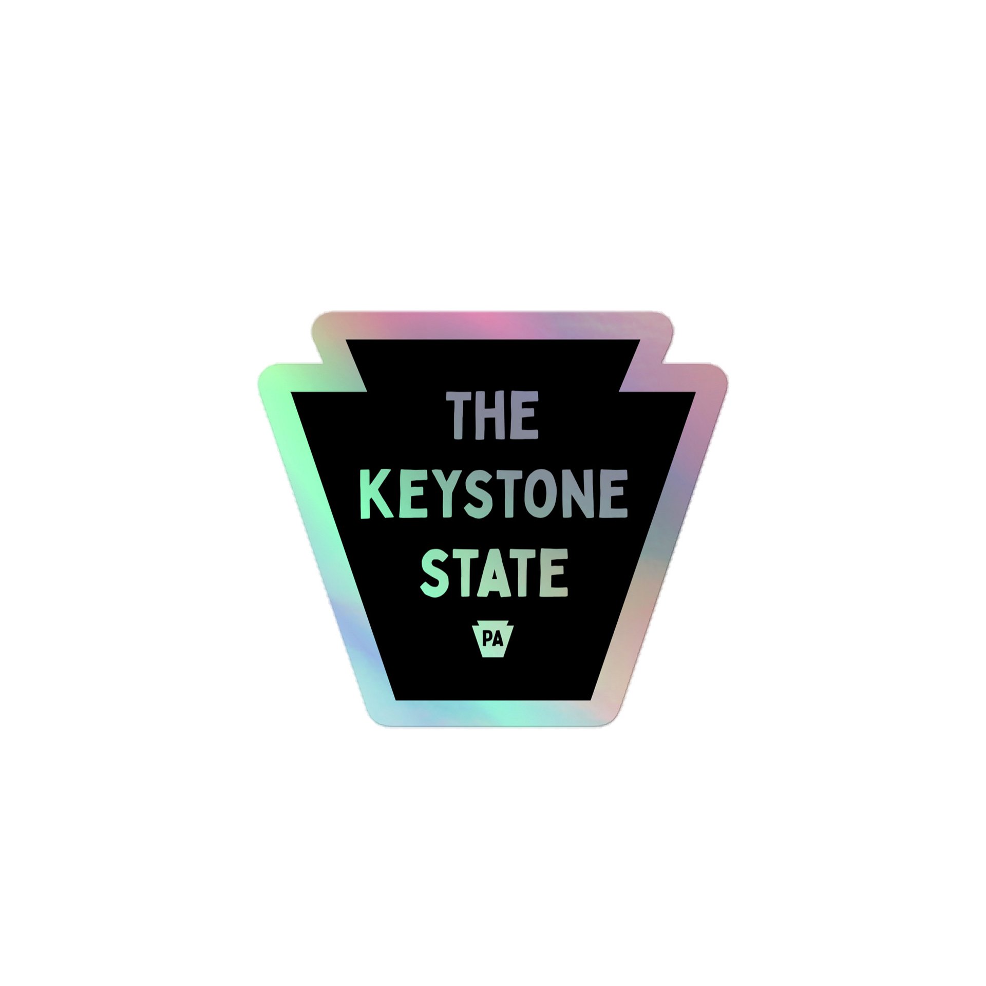 Keystone State Holographic Sticker | Bubble-free application product image (1)