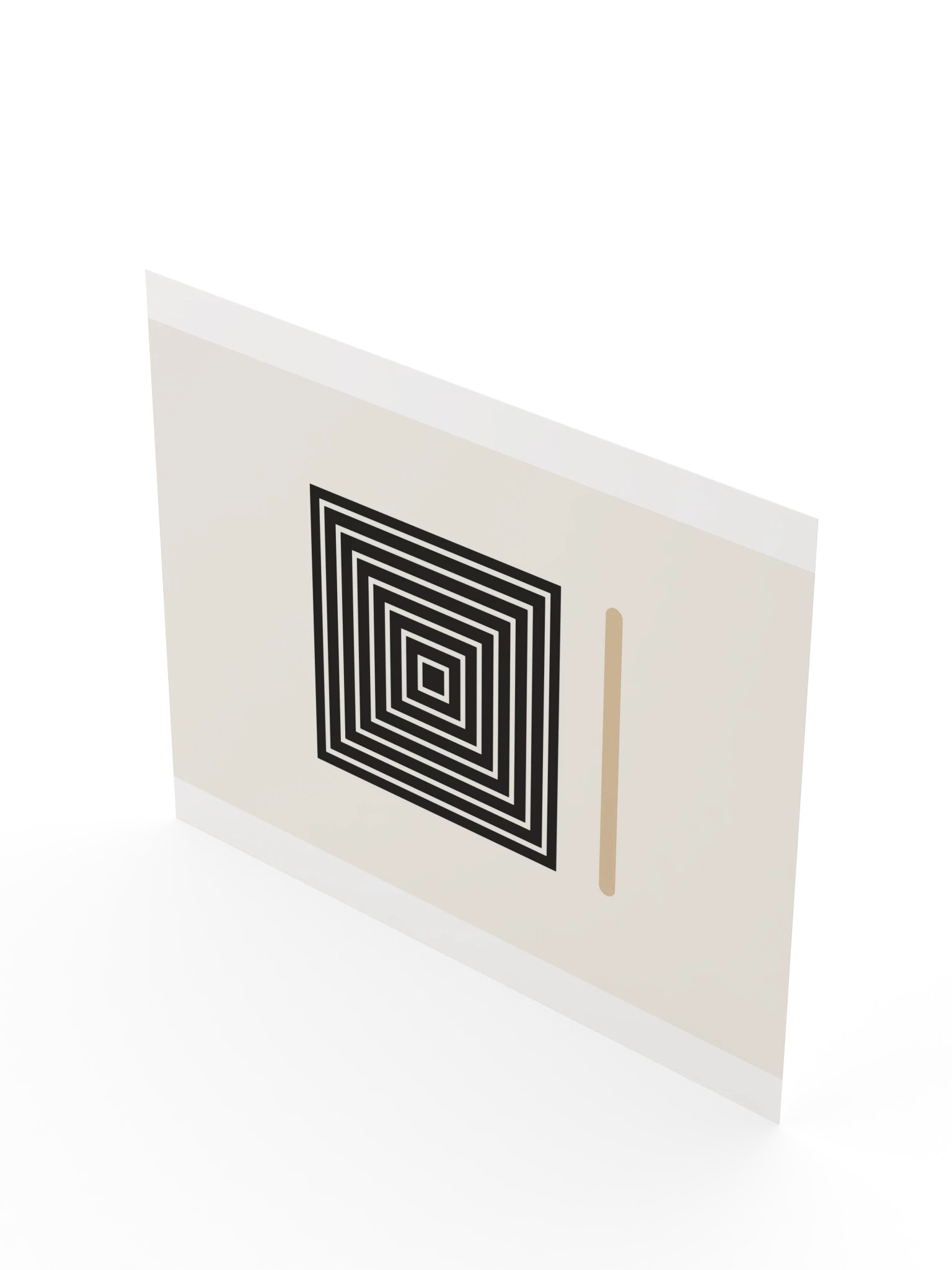 Geometric Square Line Print | Black and White Bathroom Wall Art product image (10)