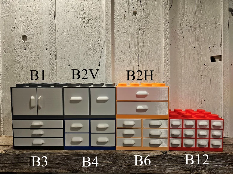 Stackable 3D Printed Organizer Drawers, Building Brick-Style Storage Bins for Toys, Crafts, Sewing or School Supplies, Decorative Organizers product image (4)