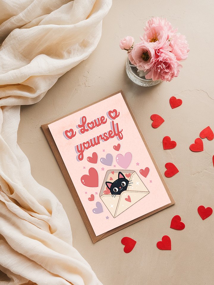 Feline Valentine Envelope - Printable Valentine Card | Digital Download product image (1)