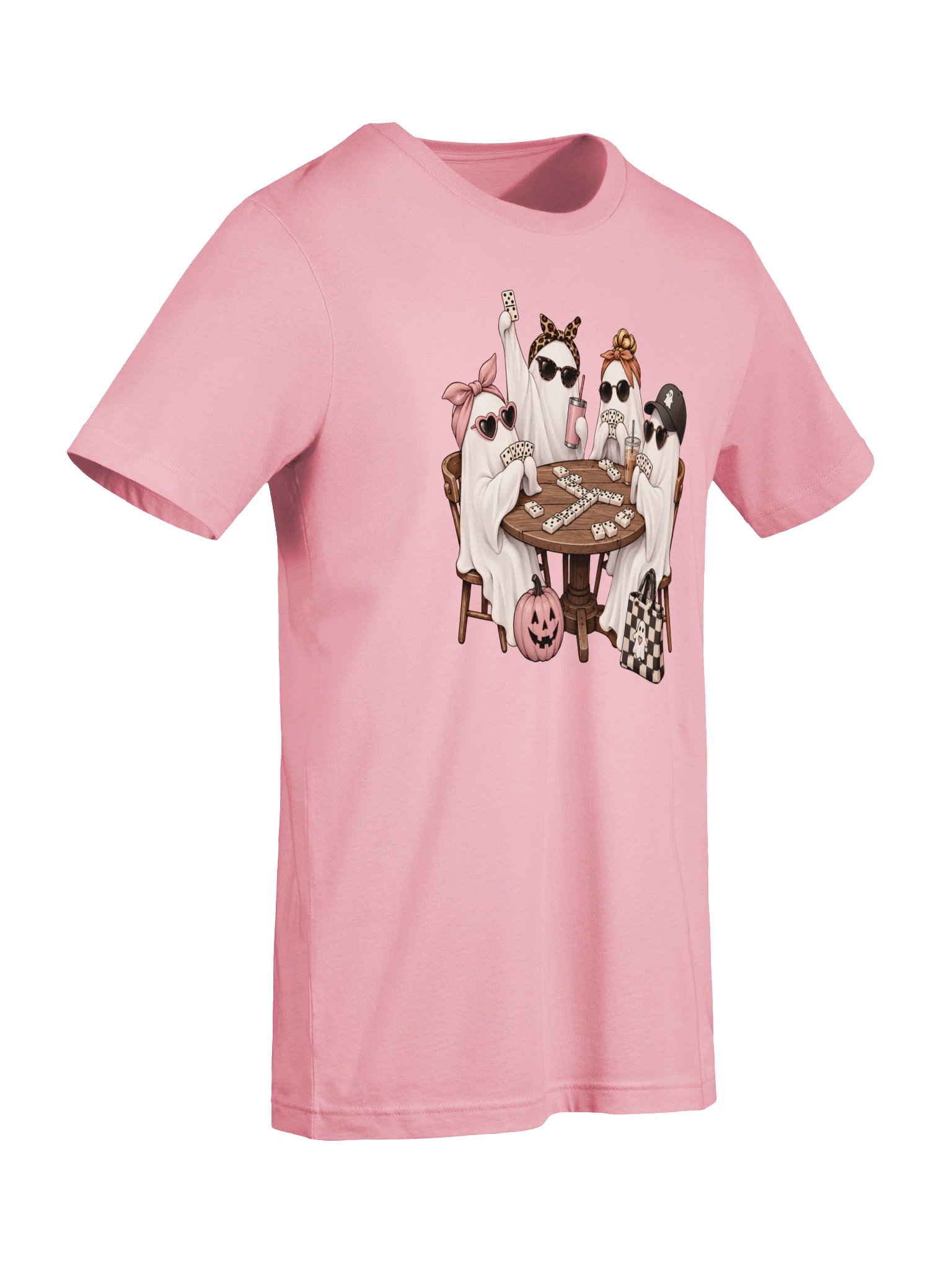 Ghost Girls Domino Night T-Shirt | Cute Halloween Domino Shirt product image (67)
