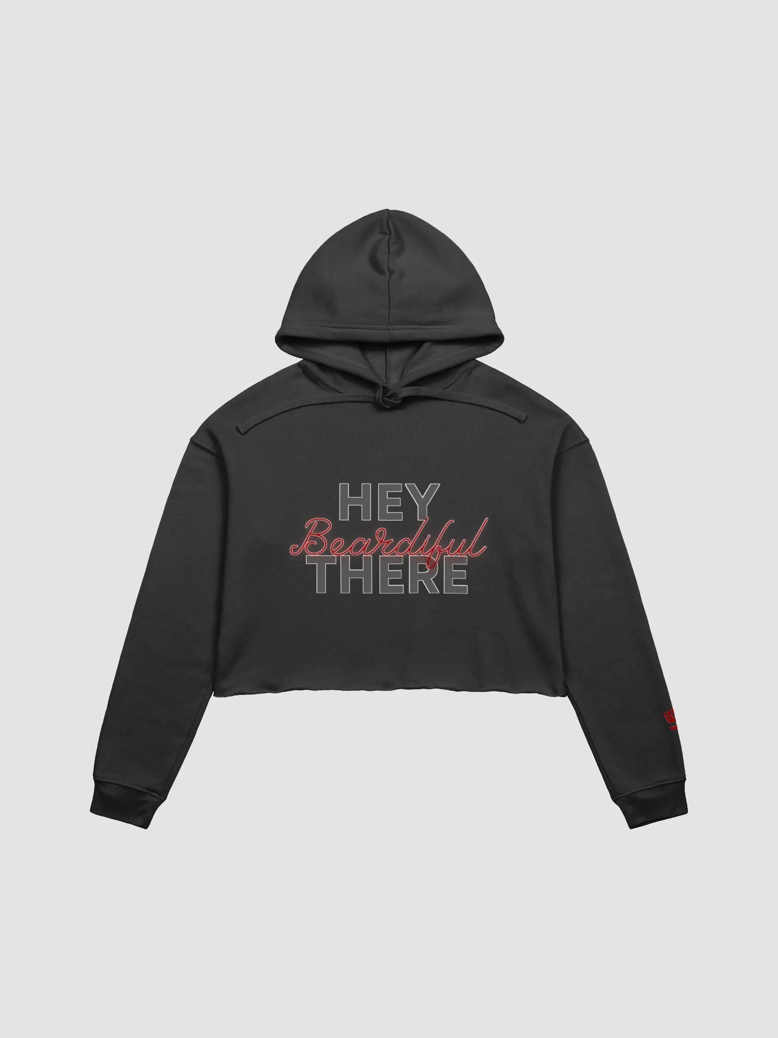 Hey There Beardiful Crop Hoodie product image (1)
