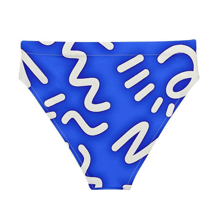 Eco-Chic Waves High-Waisted Bikini Bottom product image (2)