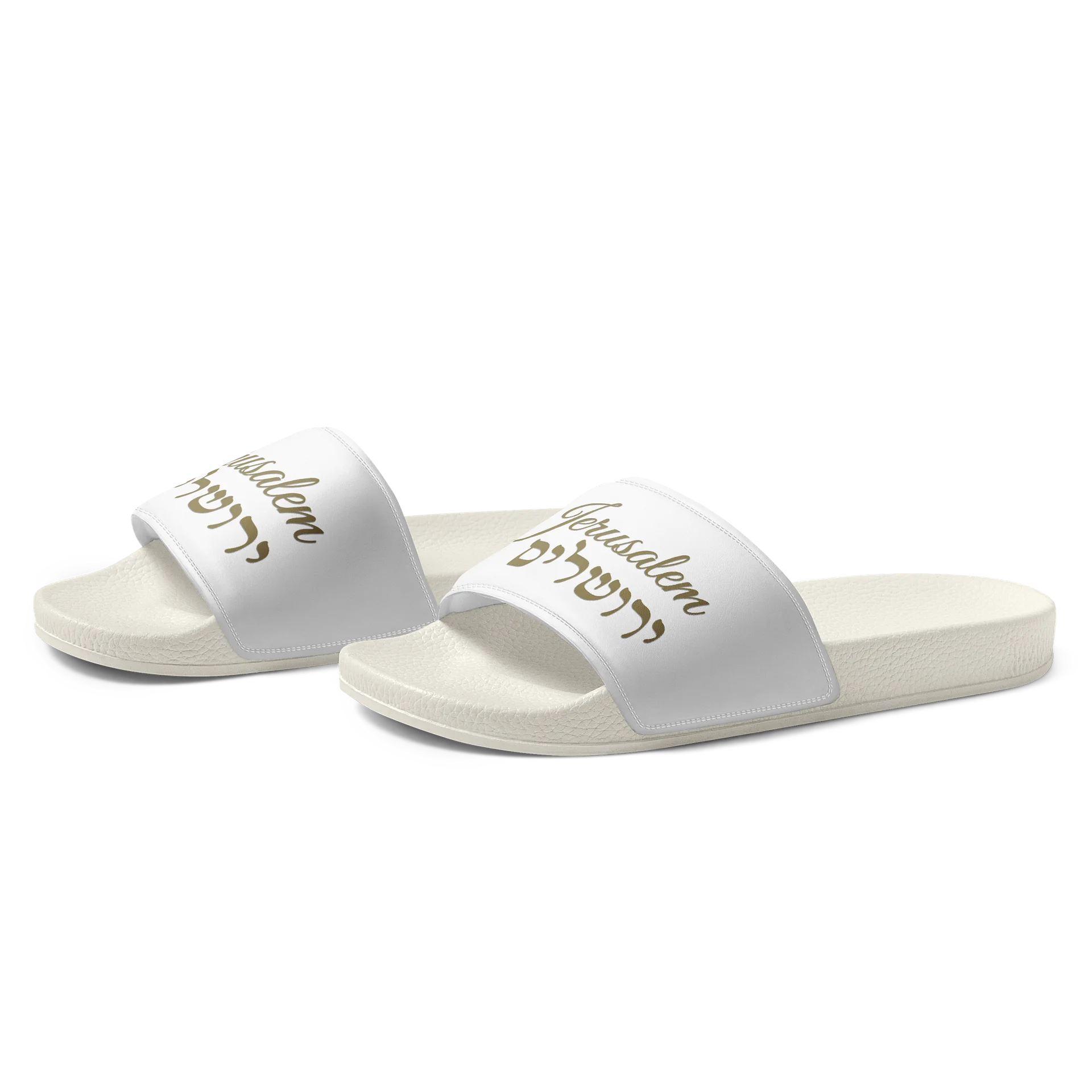 MEN'S JERUSALEM OF GOLD SLIDE SANDALS (Gold Letters) product image (3)