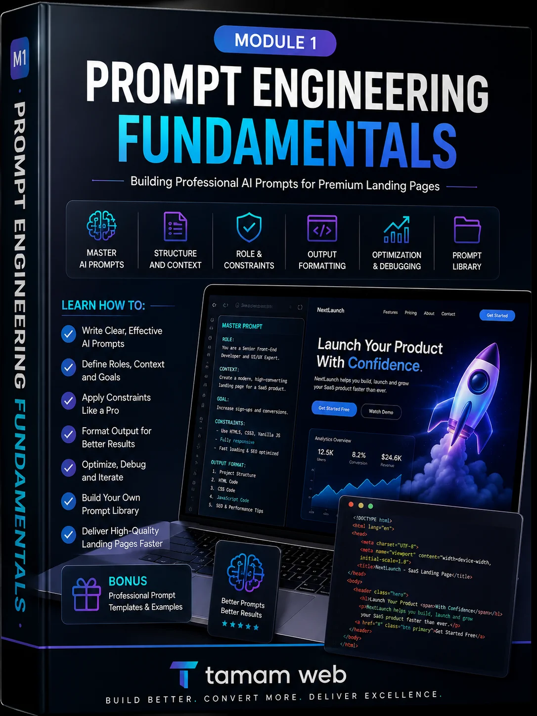 Module 1: Prompt Engineering Fundamentals for AI Landing Pages product image (1)