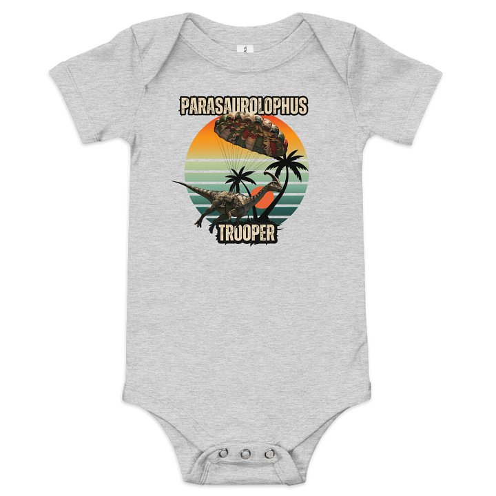 Parasaurolophus Trooper - Dinosaur Paratrooper Baby Onesie product image (4)