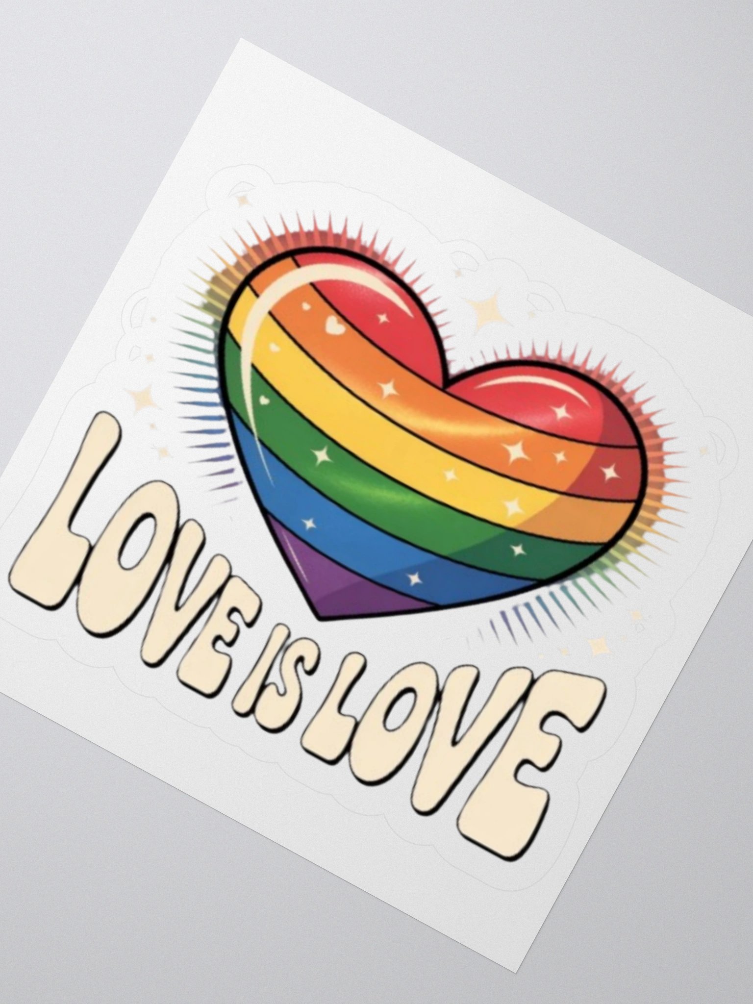 Exclusive "Love is Love" Rainbow Pride Sticker by TDS Music - Celebrate Inclusivity product image (4)