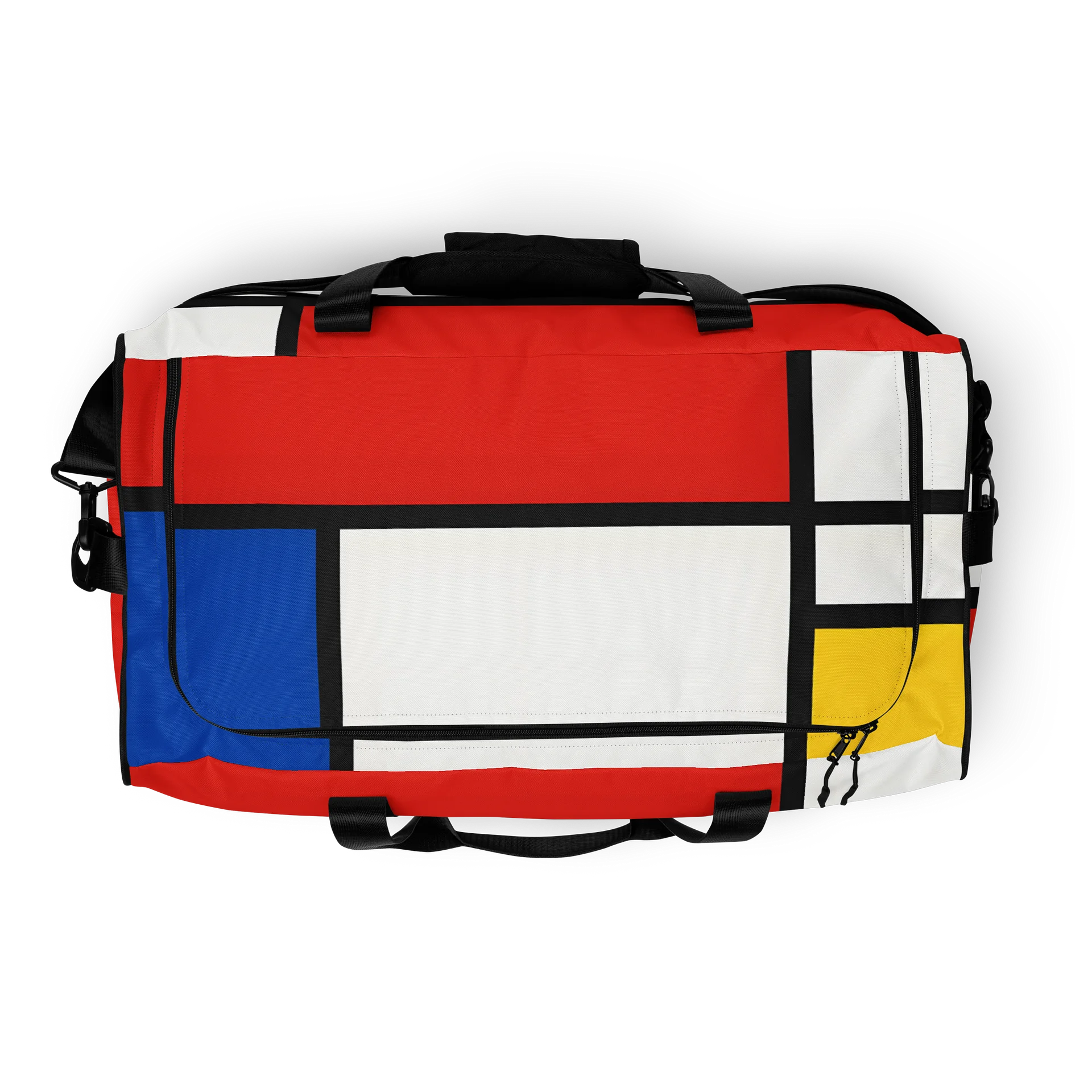 Mondrian-Inspired Geometric Duffle Bag – Artistic Bauhaus Style Travel & Gym Bag product image (8)