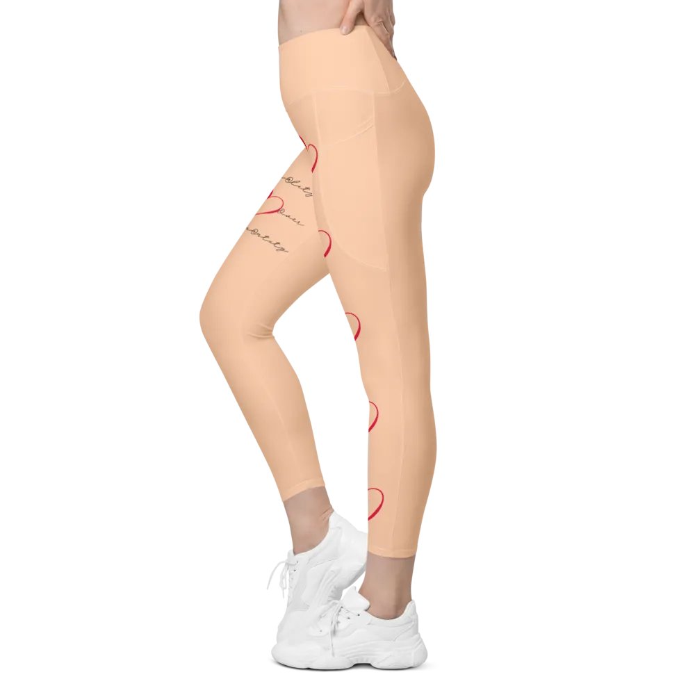 "Qu@lity He@rt" Leggings (Peach) product image (6)