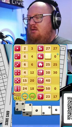 I figured out how to roll Yahtzee EVERY TIME!!
This was taken from a live stream over at
https://www.twitch.tv/theheinehouse
...