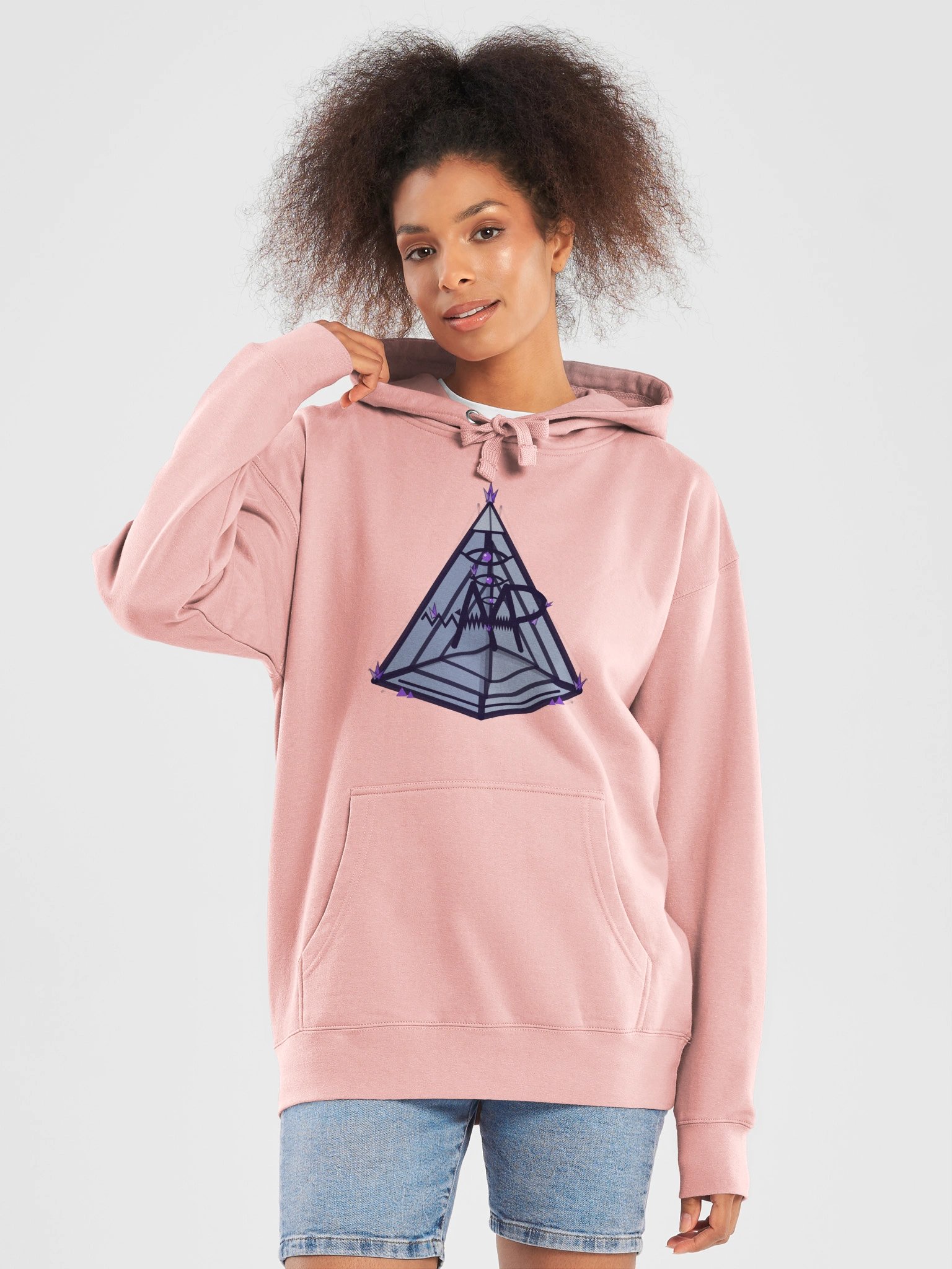 Mt. AMP 7D Pyramid Hoodie — Pink product image (5)