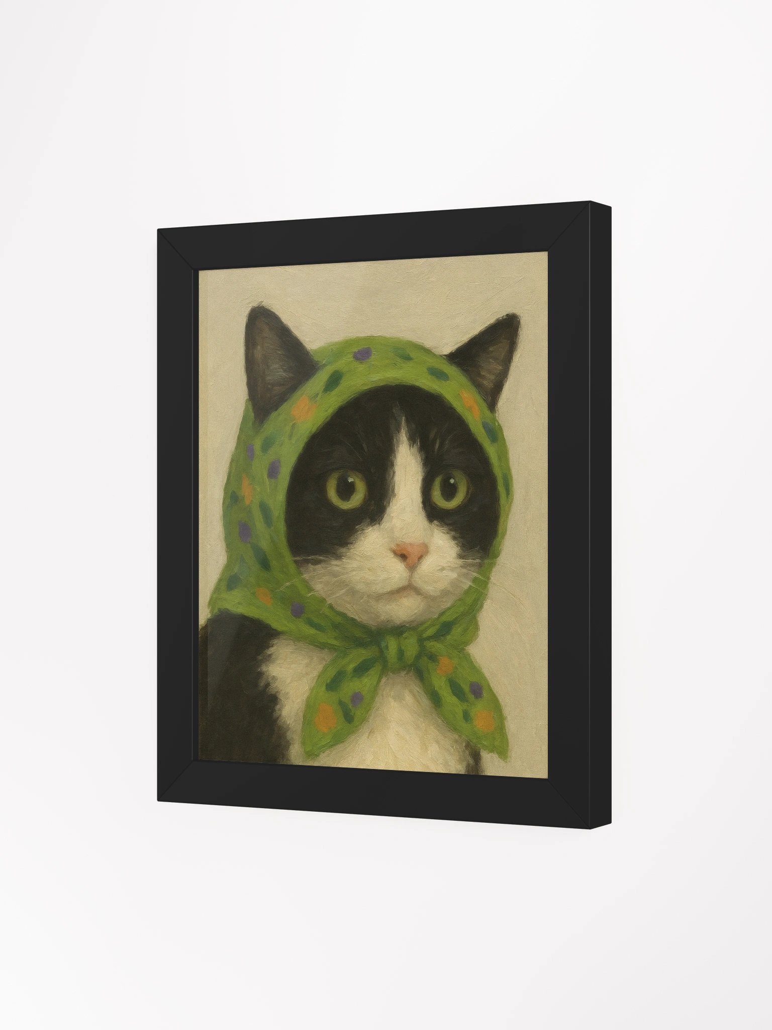 Framed Print - Babushka Cat Portrait 'Flora' product image (3)