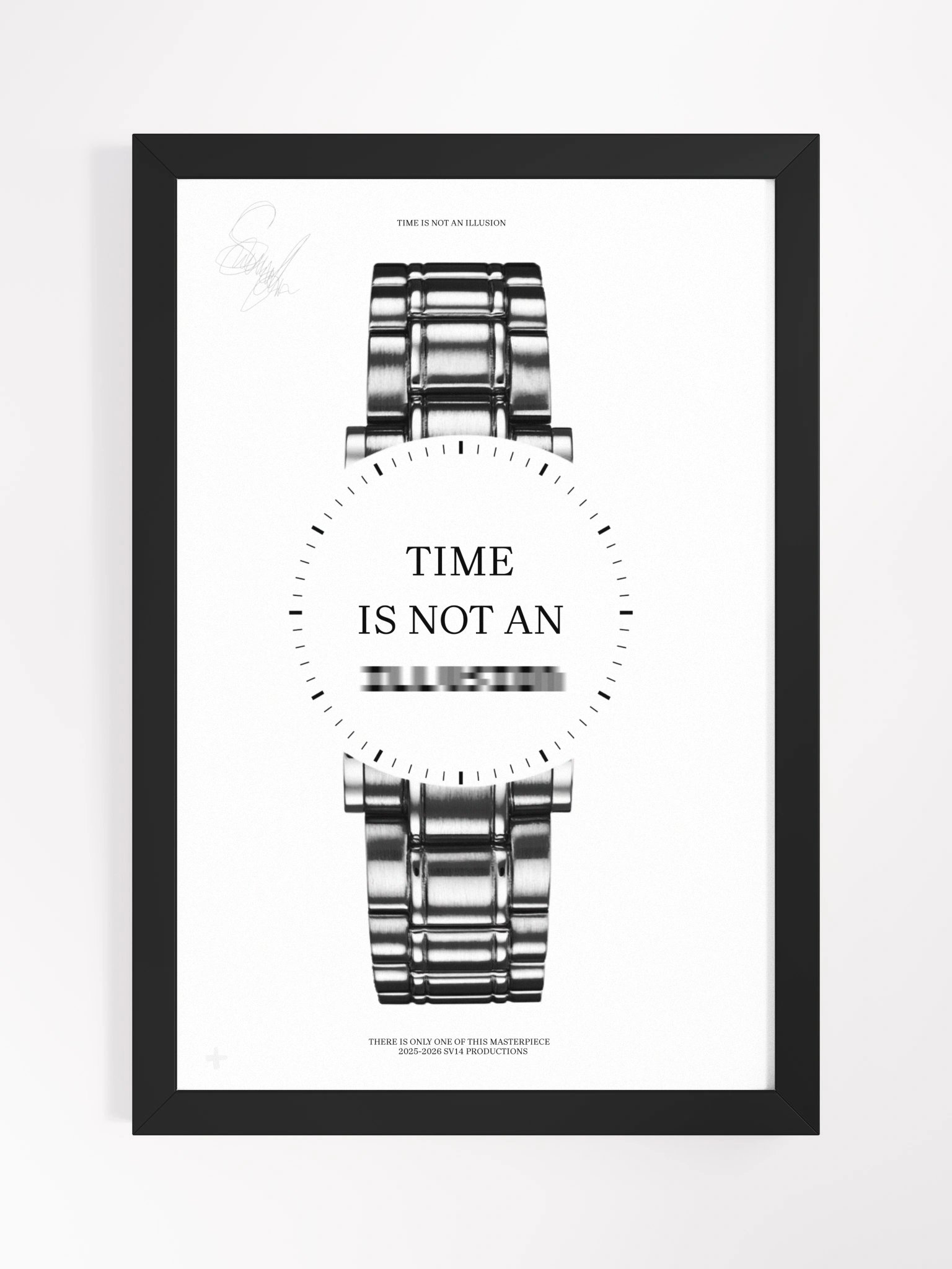 TIME IS NOT AN ILLUSION - WHITE FRAME product image (1)