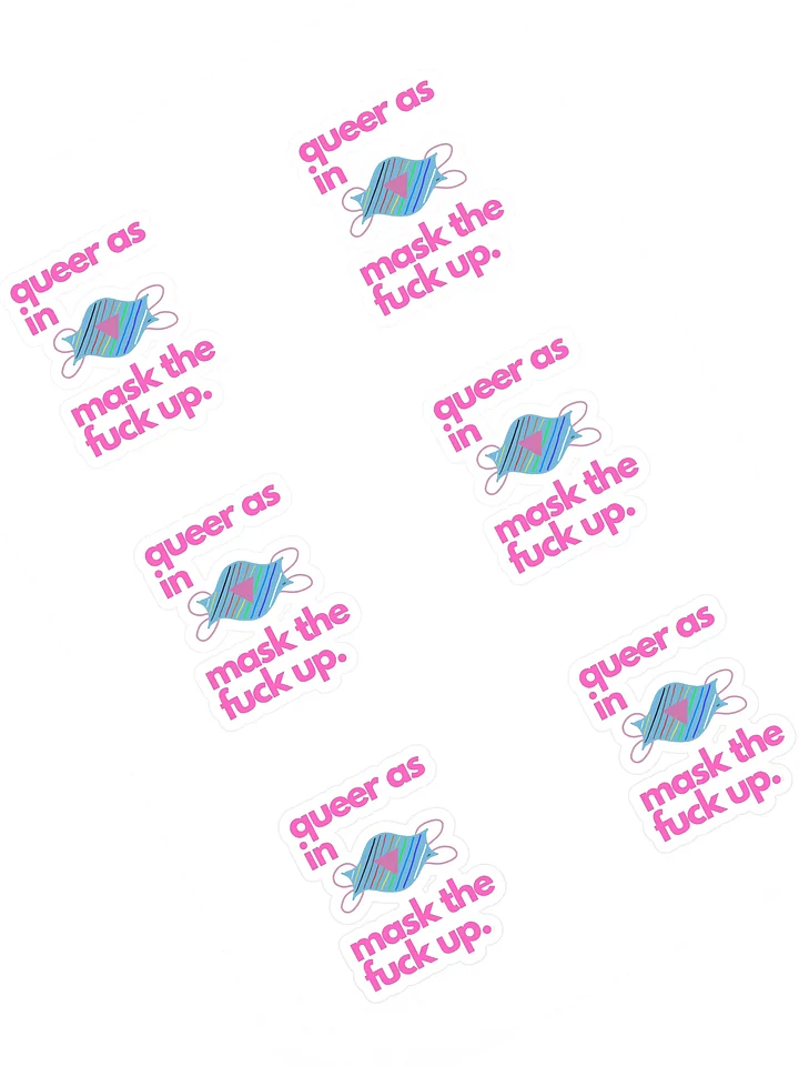 Queer As In Mask TF up sticker pack product image (1)