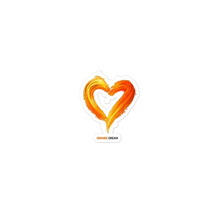 Orange Dream Heart Sticker product image (2)