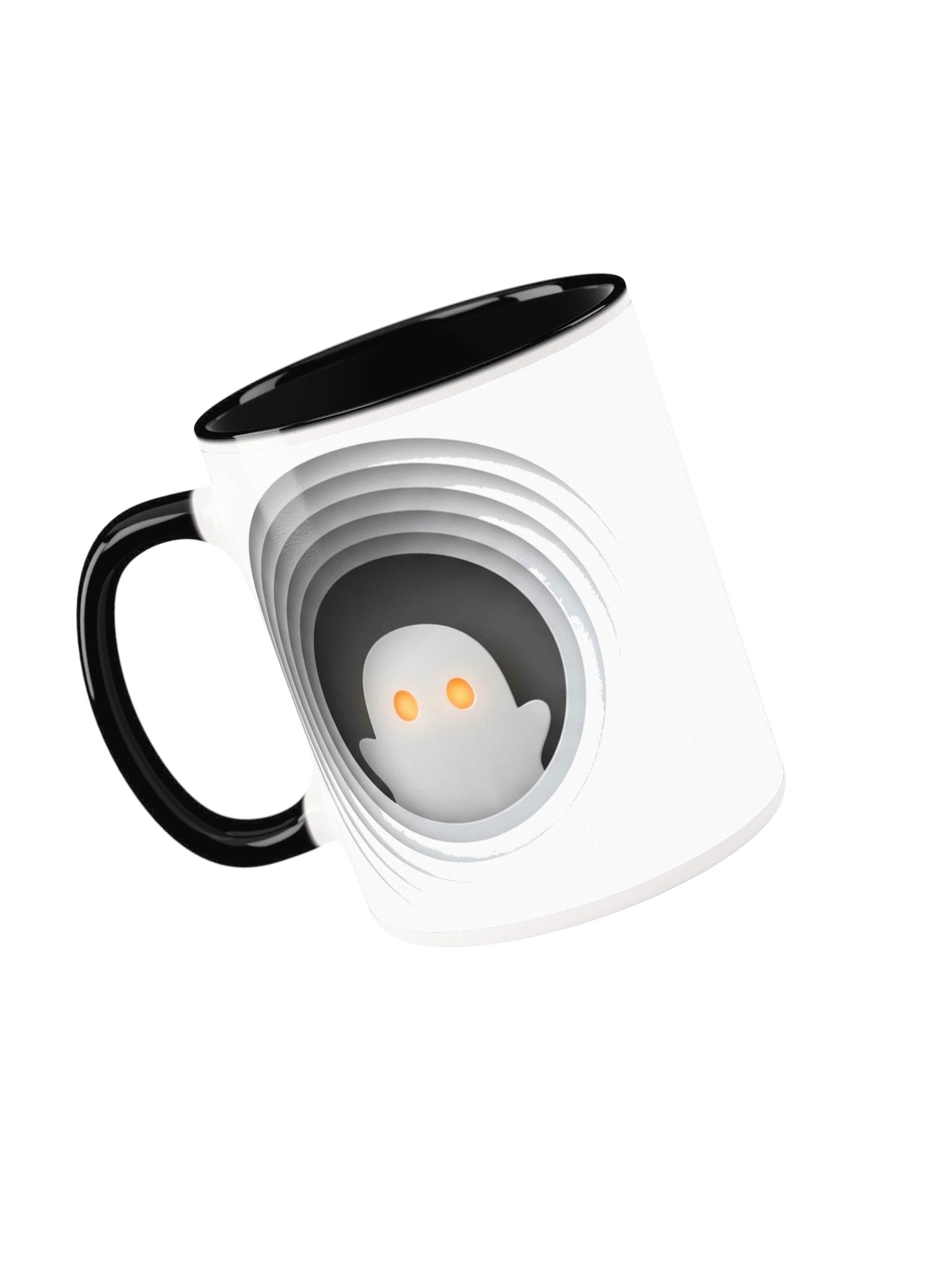 Peek-a-Boo Ghost 3D Paper-Cut Mug | Minimalist Halloween Coffee Cup product image (6)