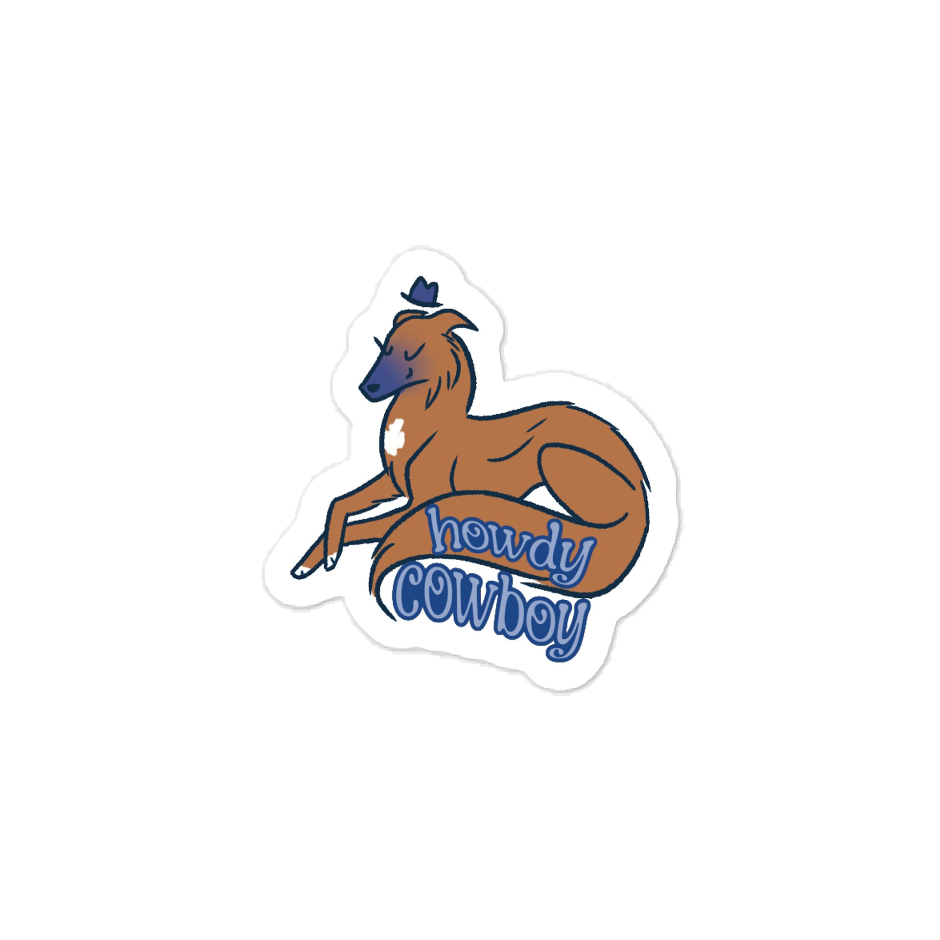 Masked Red Howdy Cowboy - Kiss-Cut Vinyl Sticker product image (1)