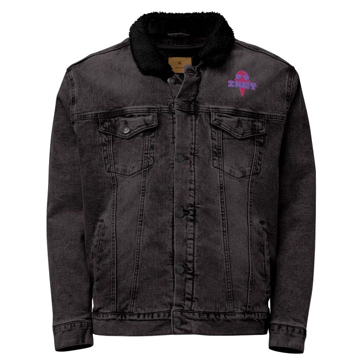 Pink Logo ZKOT Denim Sherpa Jacket - Show your Support with Style - Menswear, Womenswear product image (1)