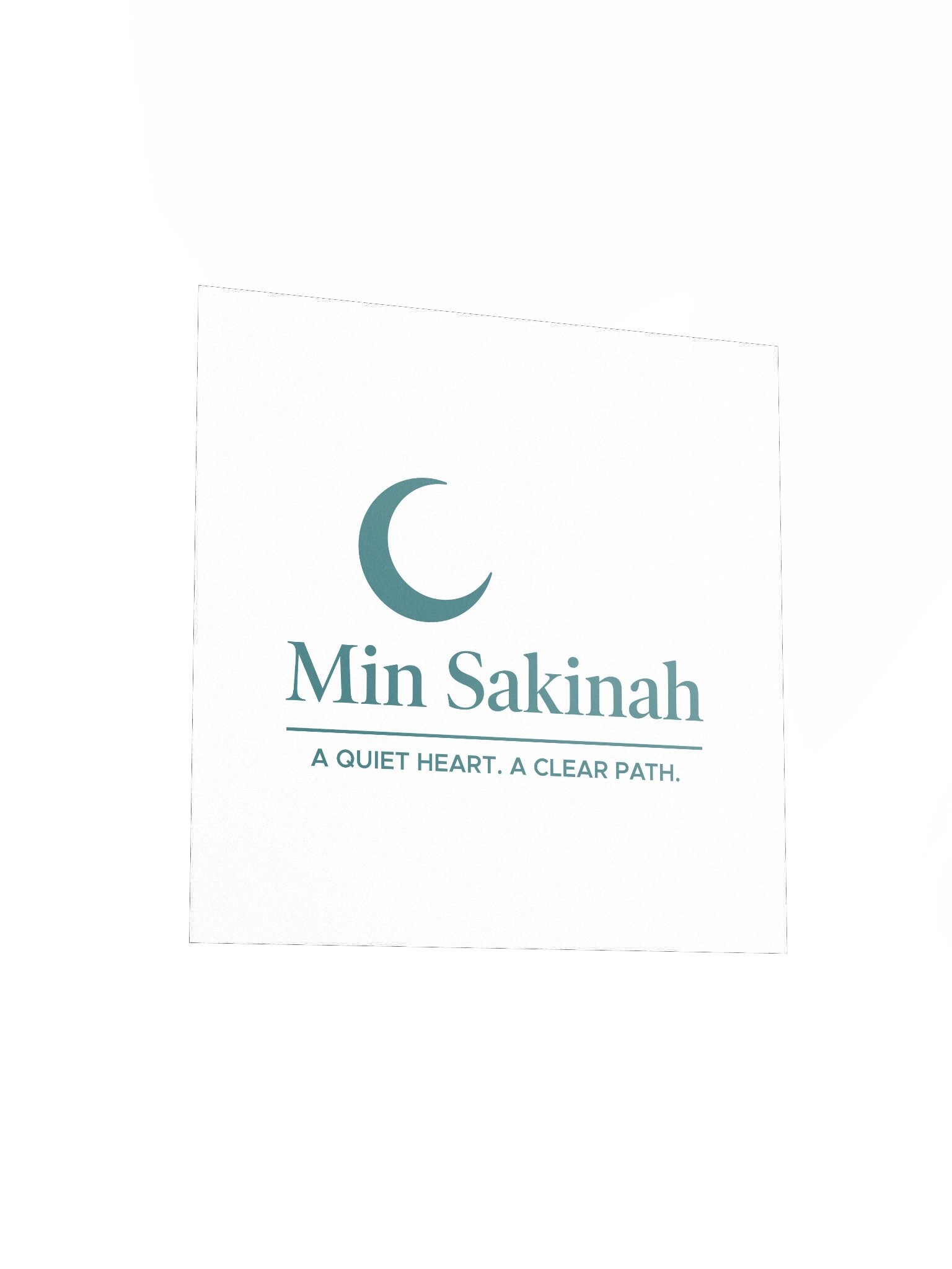 "Min Sakinah Vision" - Minimalist Poster (Wall Art) - Deep Teal on White product image (3)