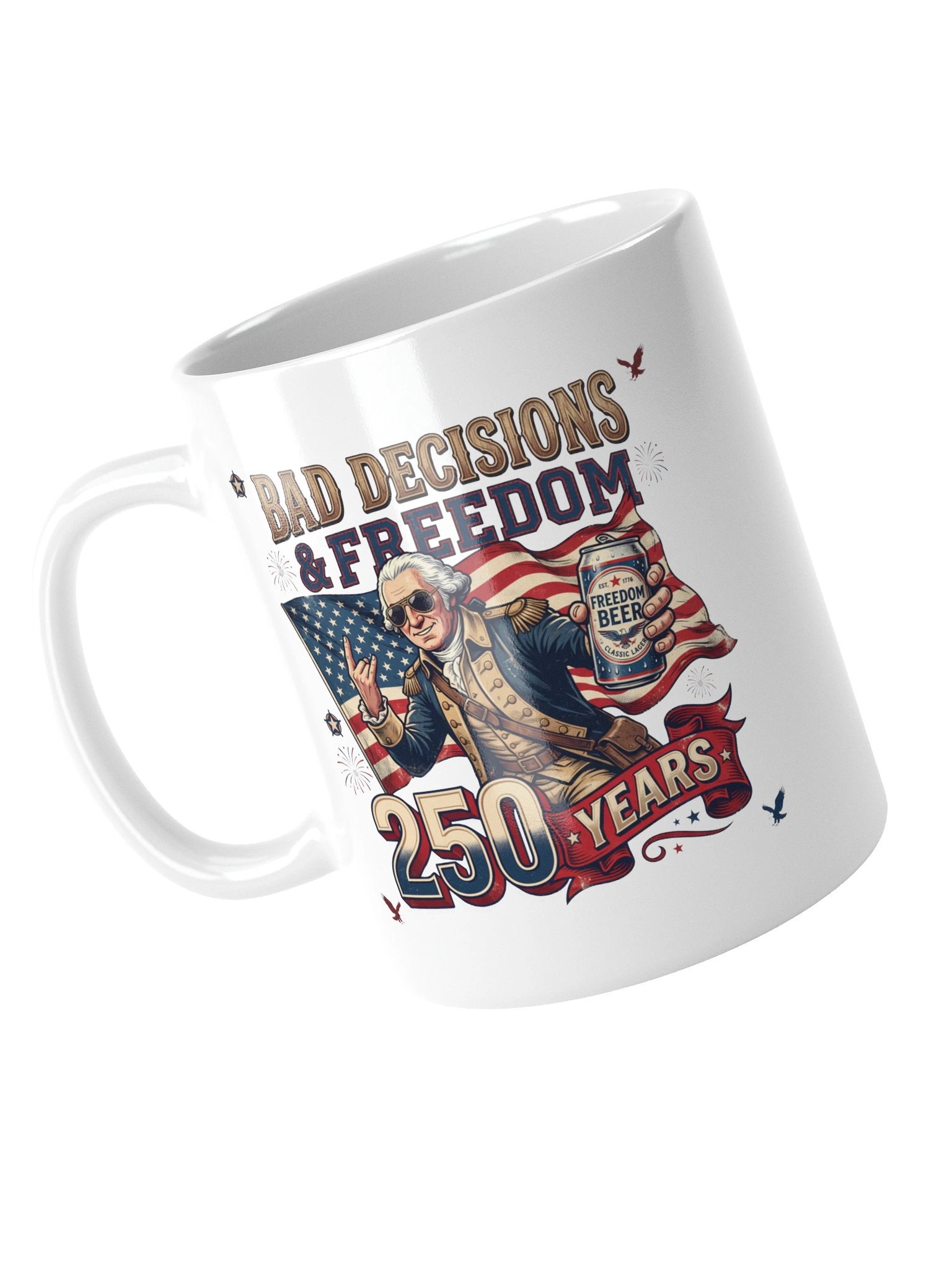 Vintage George Washington Freedom Beer 250 Years Tee product image (5)