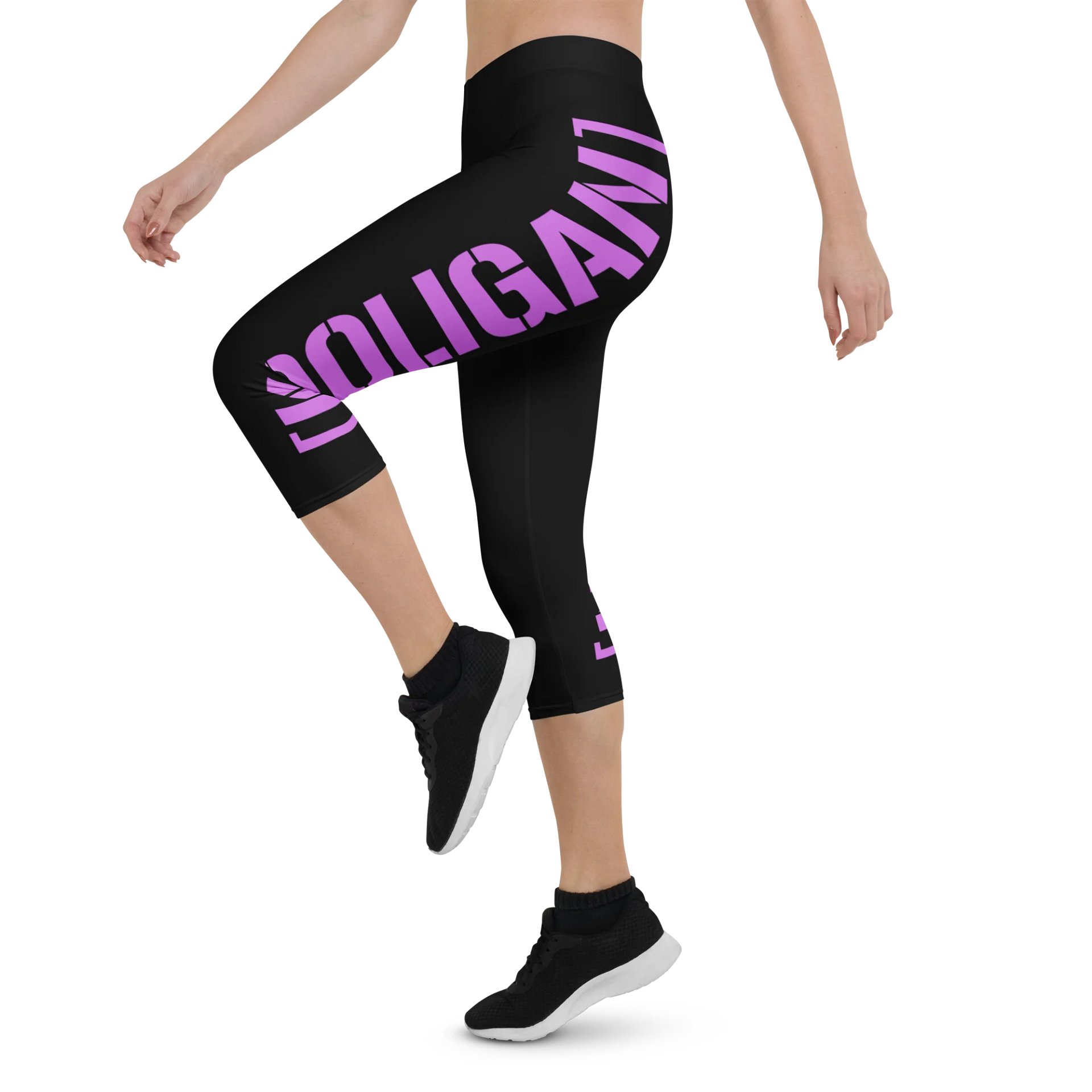 [KOOLIGAN] Kapris Blk & Purple product image (3)