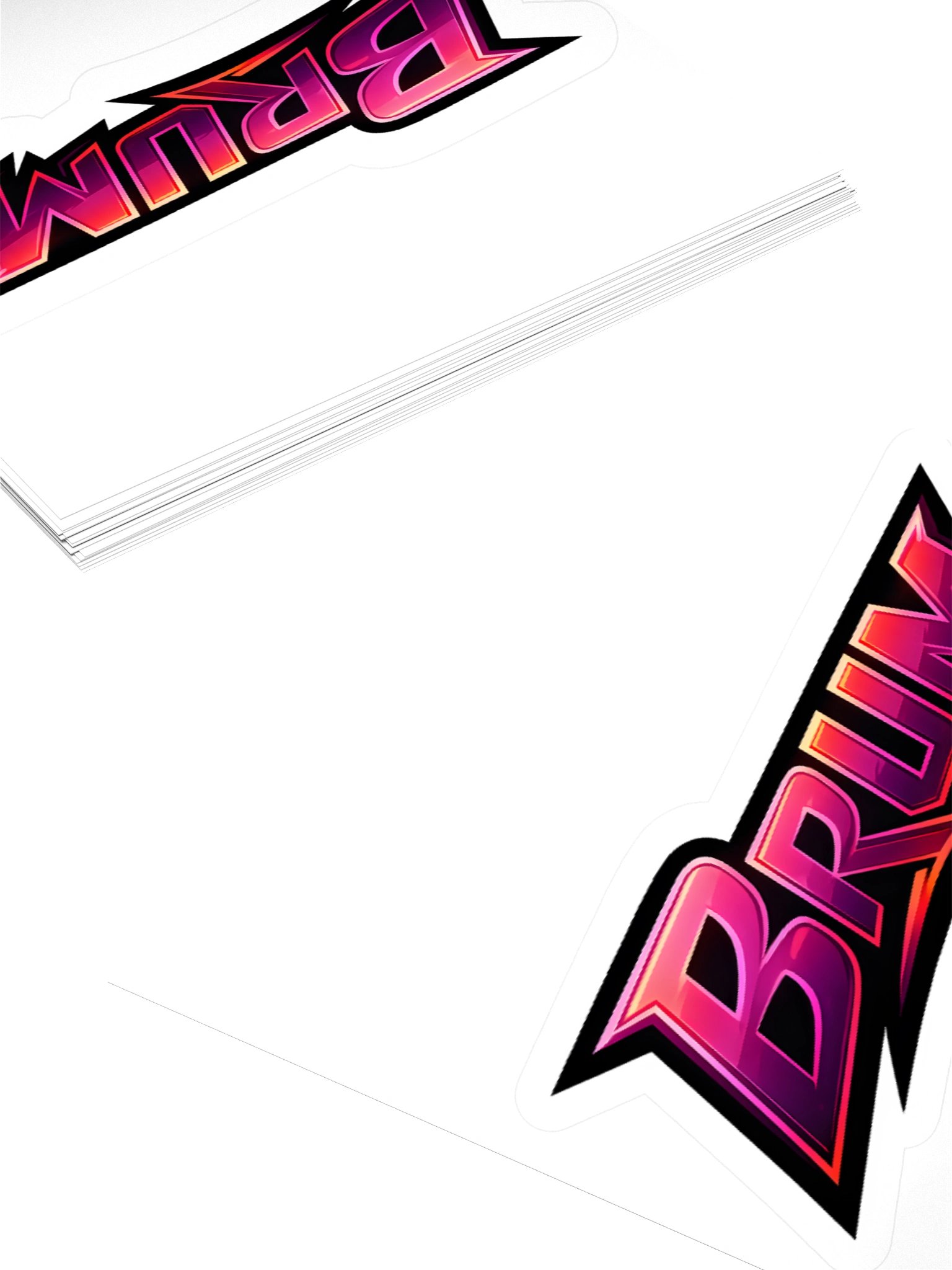 BRUM Neon Kiss Cut Sticker product image (11)