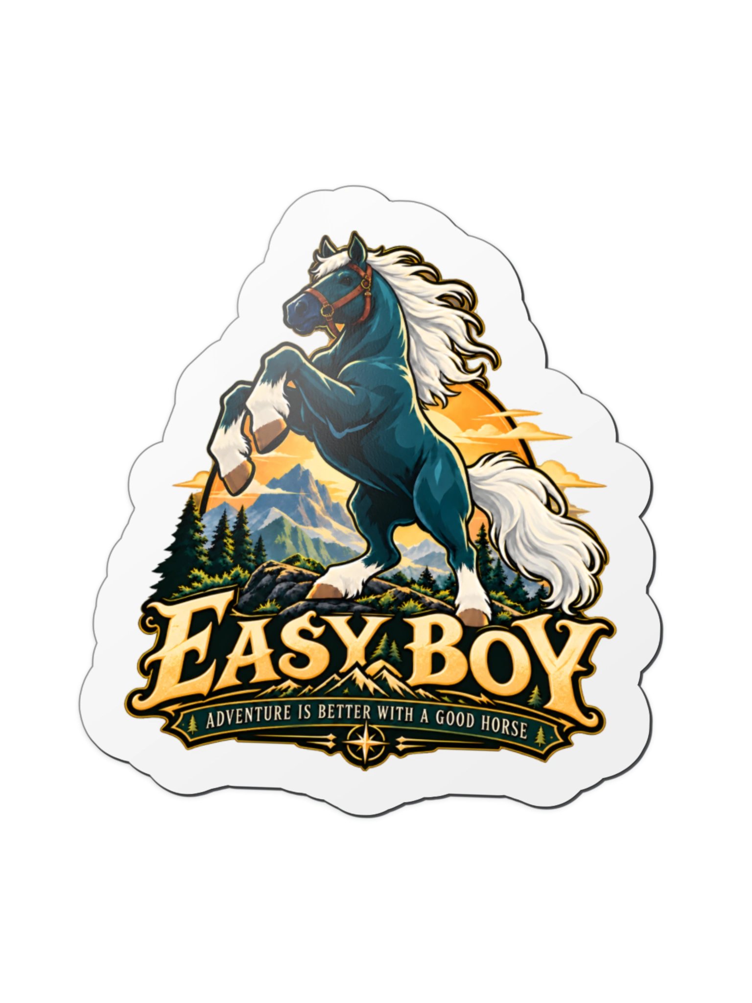 Easy Boy Adventure Magnet – 4" × 4" product image (1)